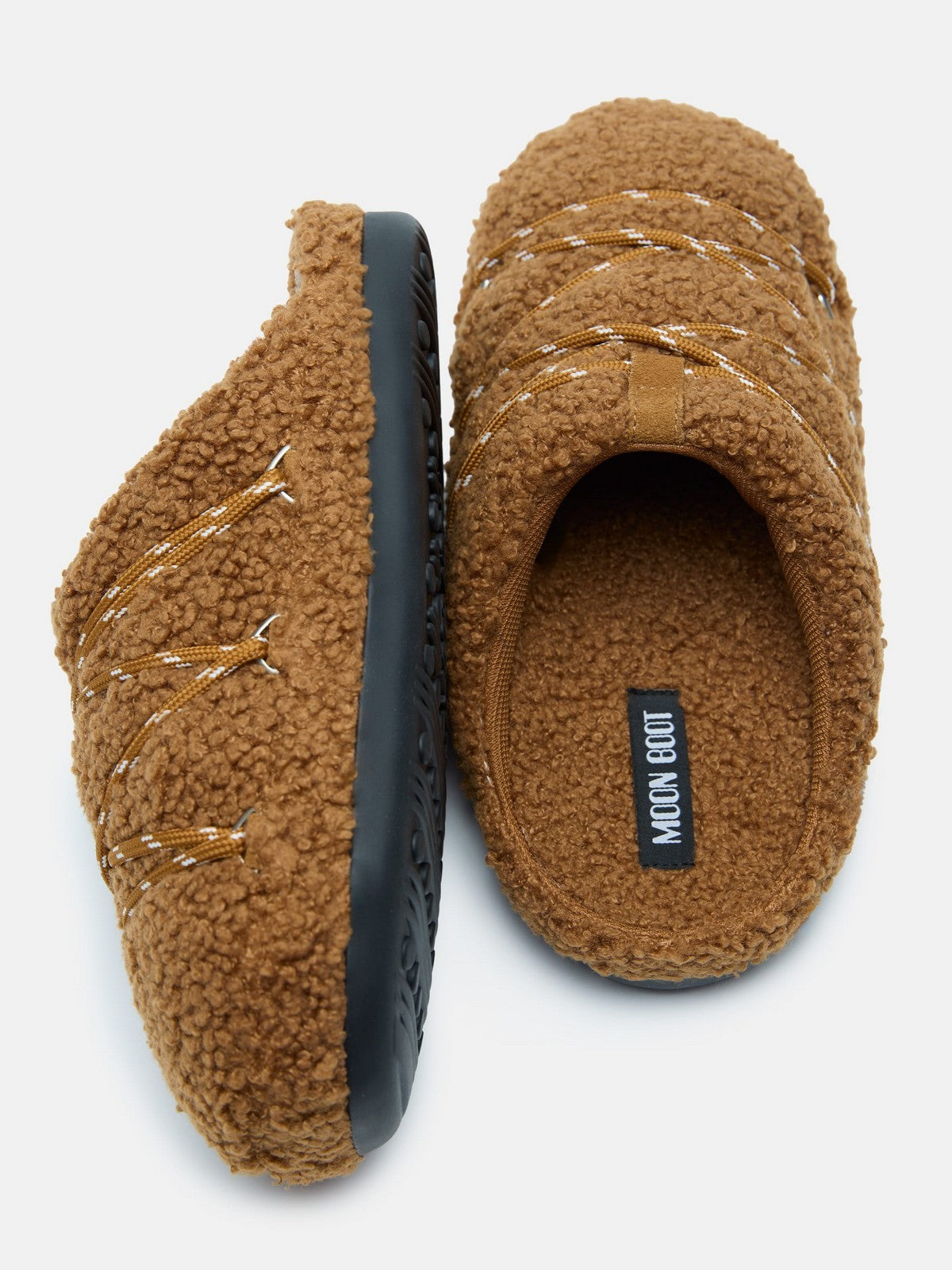 MOON BOOT Ciabatta Donna MB TEDDY SLIPPER 80D2410040-M008 COGNAC