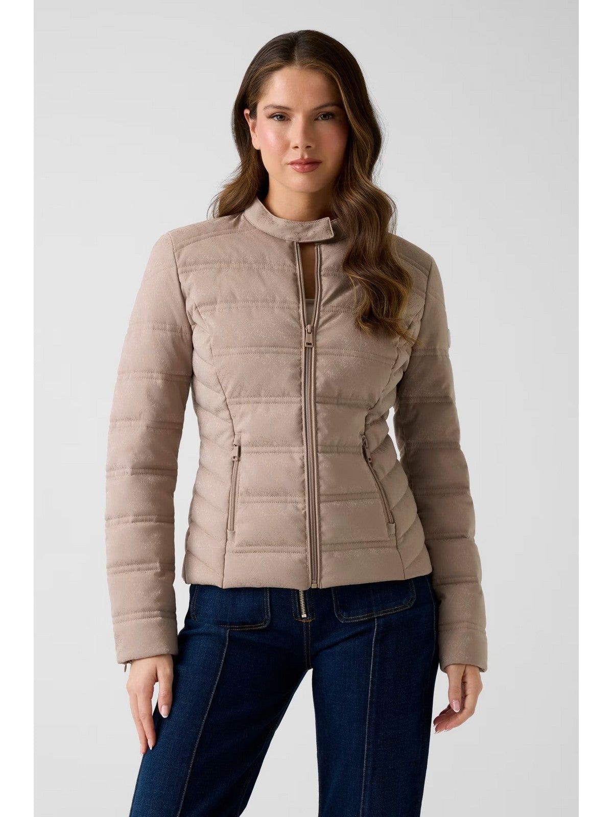 GUESS Giubbino Donna New Vona Logo Jacket W6RL02 WJ492 A10L SUMMER CLAY