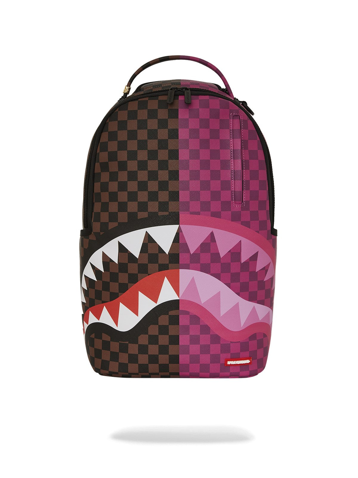 SPRAYGROUND Zaino Uomo SPLIT SIP PINK CHECK DLXSV BACKPACK 910B6286NSZ MARRONE/ROSA gioboutiqueweb