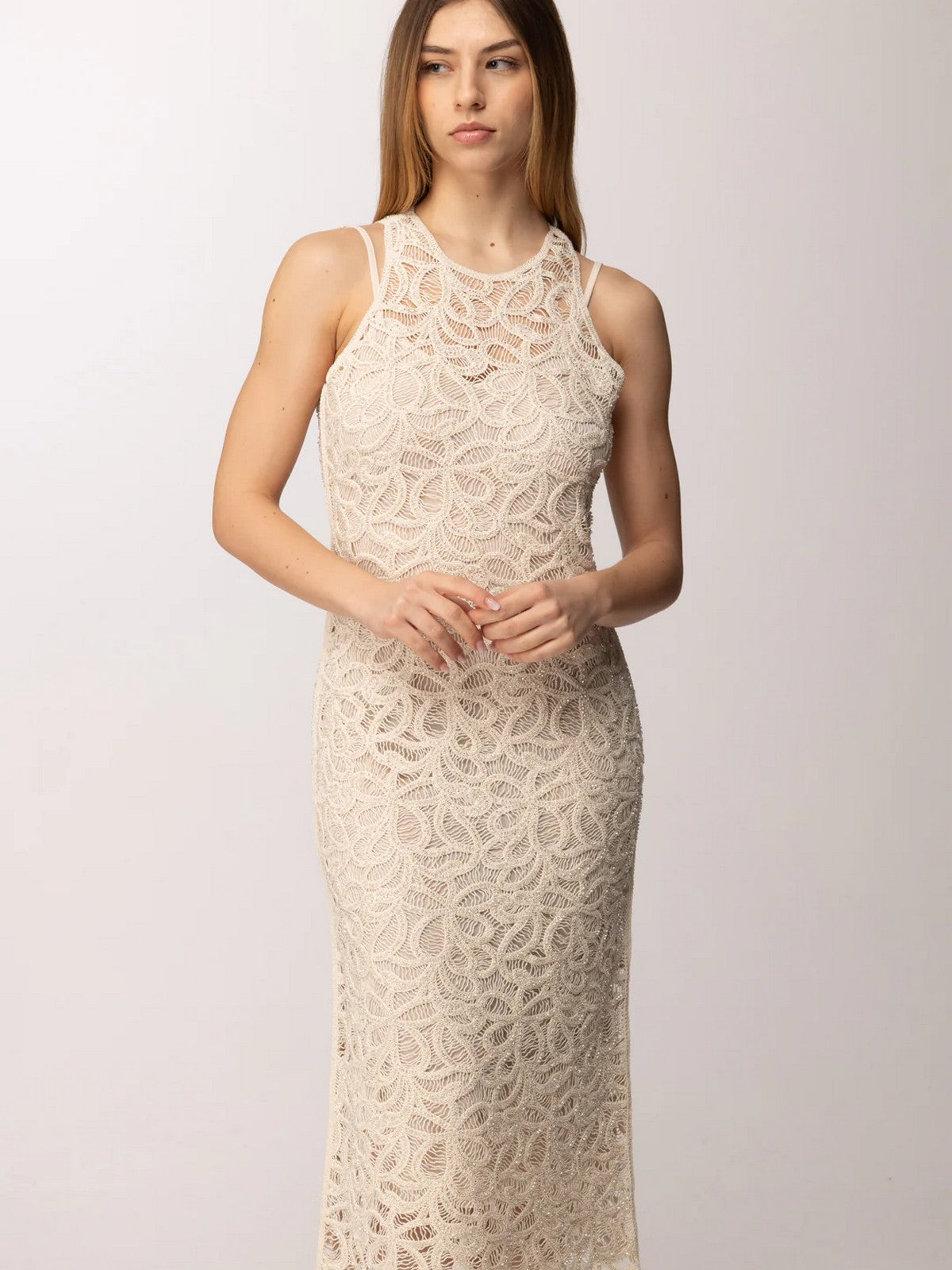 PATRIZIA PEPE Abito Donna  2A3074 A774 B891 NATURAL SAND