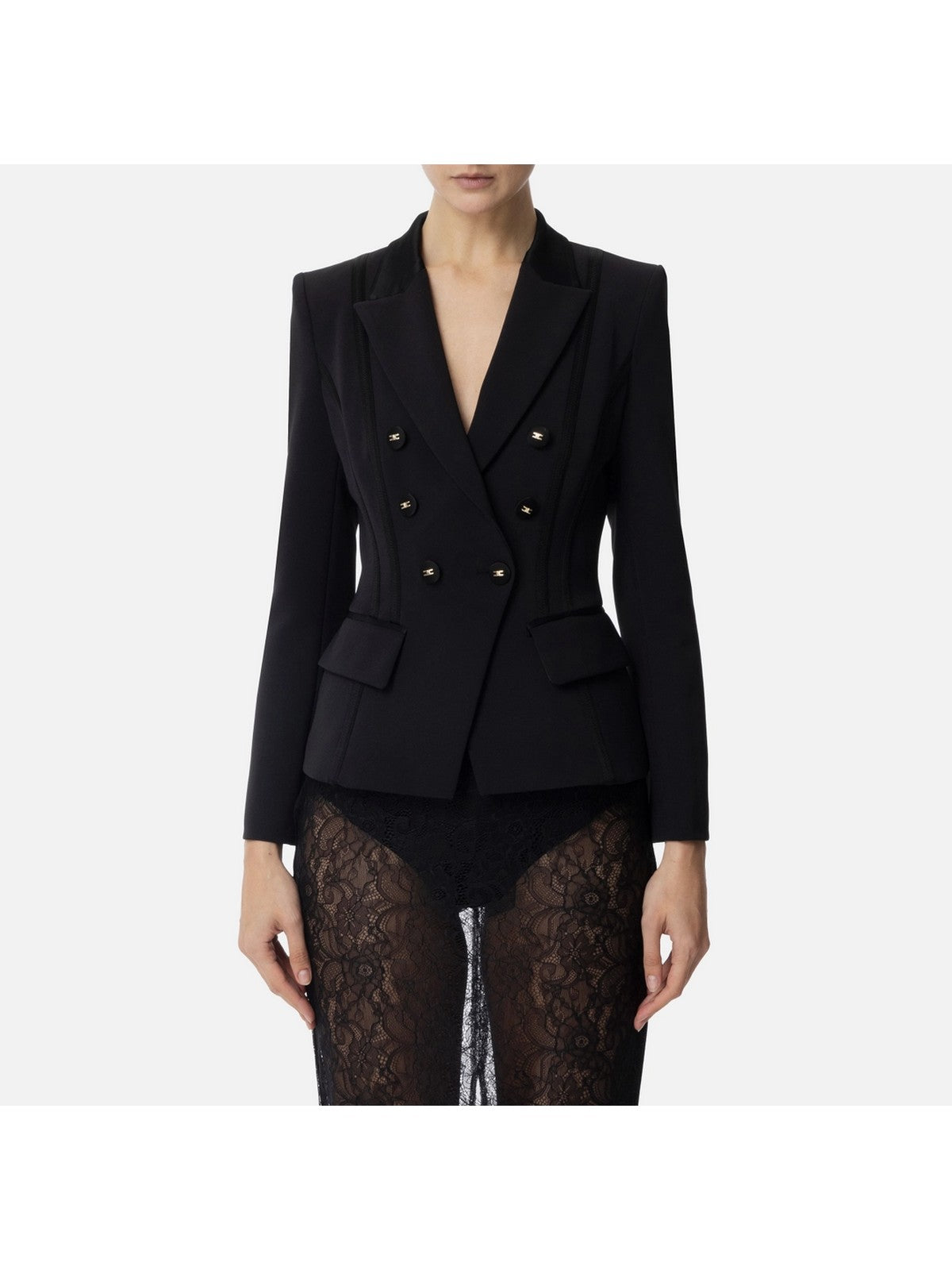 ELISABETTA FRANCHI Giacca Donna  GI14251E2-110 Nero gioboutiqueweb
