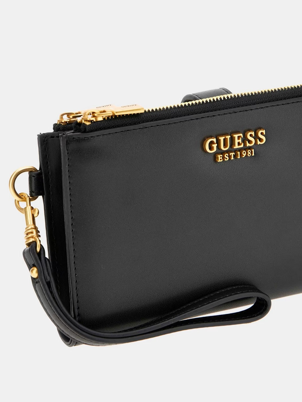 GUESS Portafoglio Donna Laurel Slg Large Zip SWVA85 00570 BLA Nero gioboutiqueweb