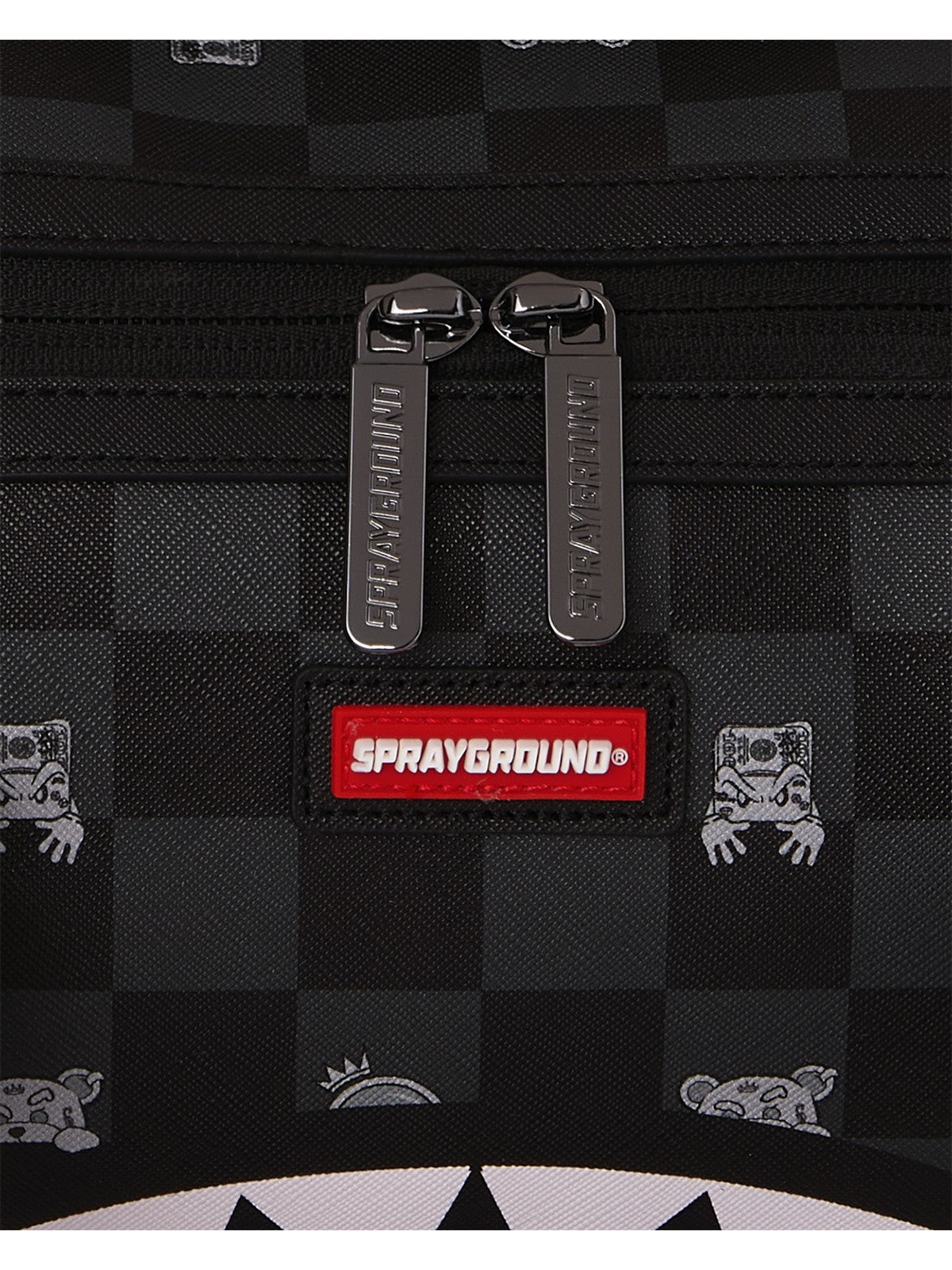 SPRAYGROUND Borsa Unisex adulto GRAY PEEKING CHARACTER CHECK MINI DUFFLE 910D8911NSZ Nero gioboutiqueweb