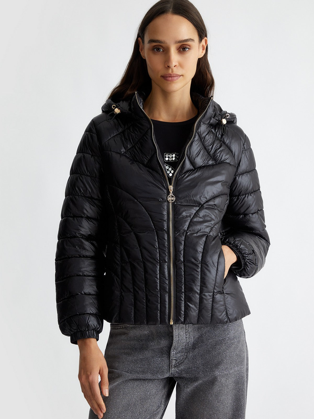 LIU JO SPORT Piumino Donna  TF4123TS073 22222 Nero gioboutiqueweb