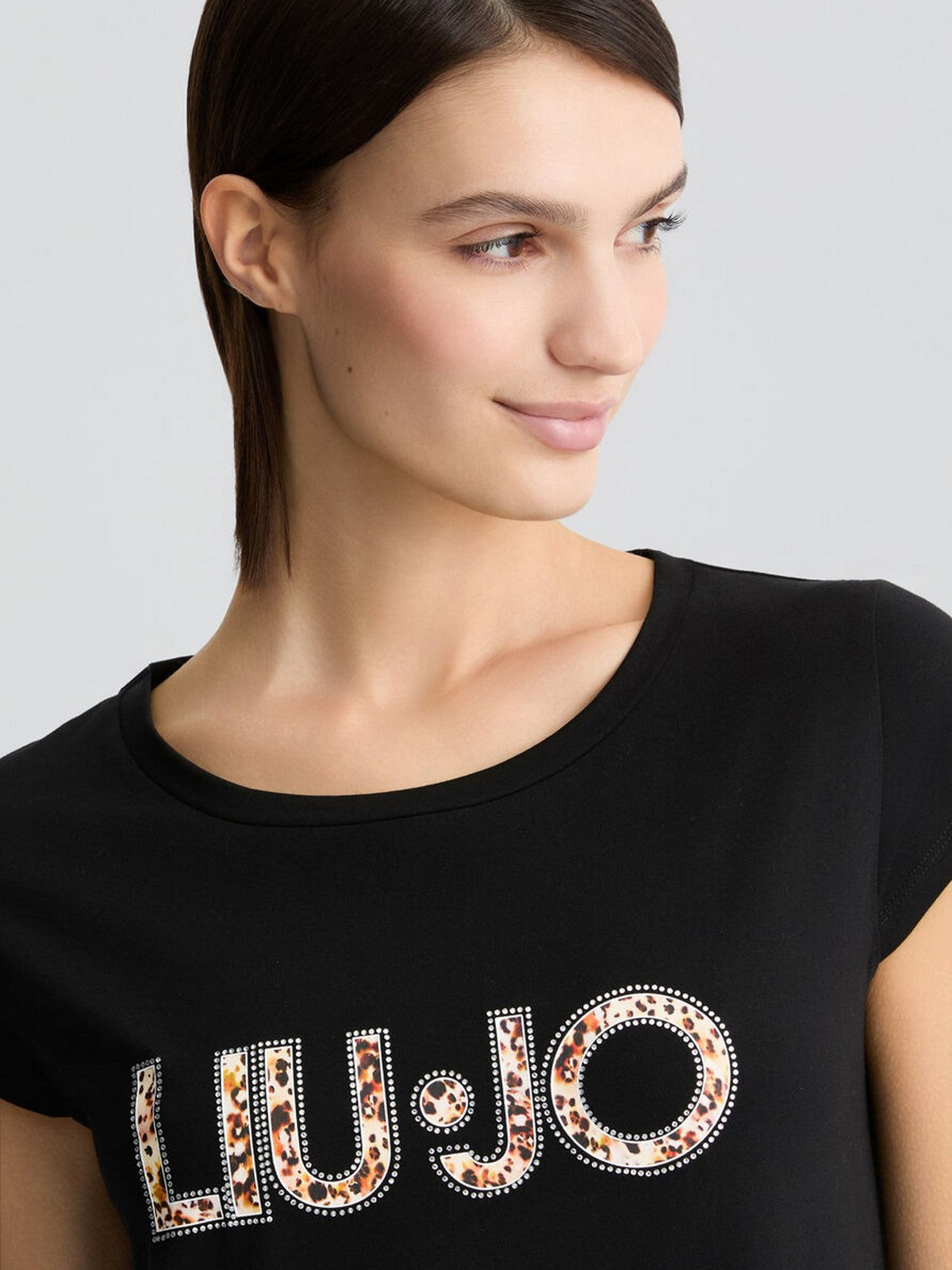 LIU JO BEACHWEAR Abito Donna  VA5194JS003 M9330 Nero/anim.rouge gioboutiqueweb