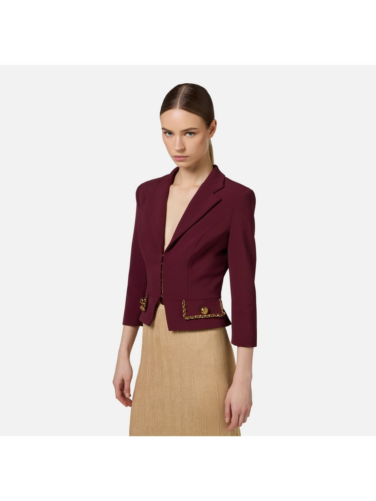 ELISABETTA FRANCHI Giacca Donna  GIT8546E2 CG3 Rosso gioboutiqueweb