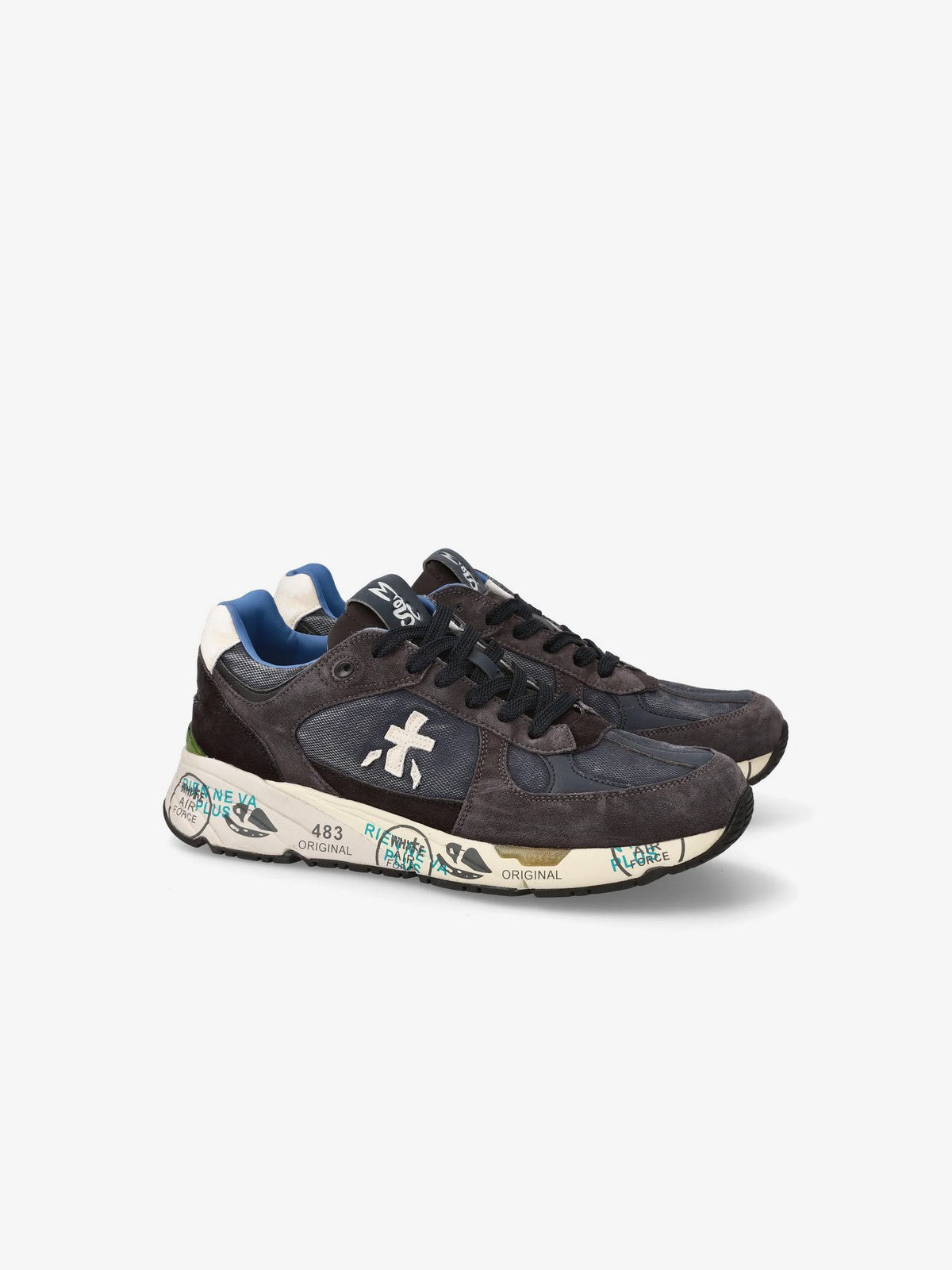 PREMIATA Sneaker Uomo  MASE VAR 7819 DARK BLUE/DARK BROWN