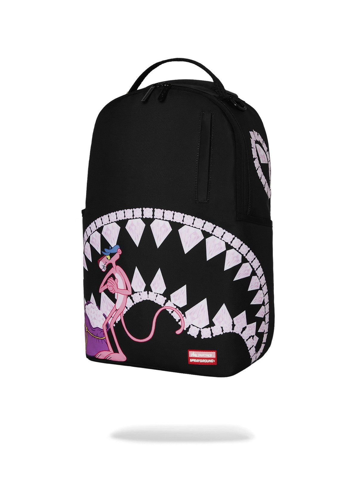 SPRAYGROUND Zaino Uomo PINK PANTHER DIAMOND SHARK DLXR BACKPACK 910B7423NSZ Nero gioboutiqueweb