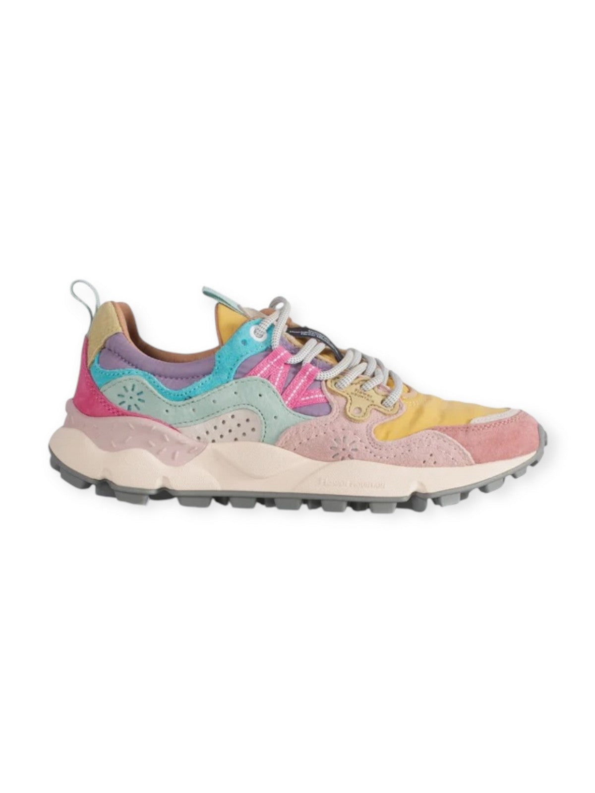 FLOWER MOUNTAIN Sneaker Donna YAMANO 3 WOMAN 2017817-01-1H07 PINK-OCHER-LIGHT PINK gioboutiqueweb