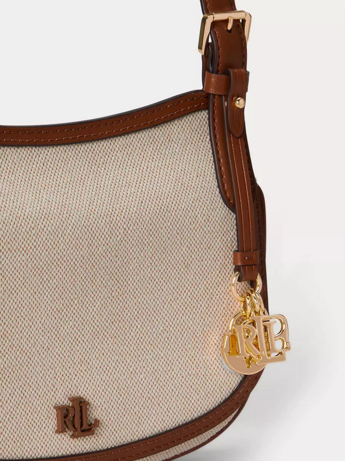 LAUREN RALPH LAUREN Borsa Donna MARCY CRSBDY-CROSSBODY-MEDIUM 431P10512 001 NTRL/BUFF CANVAS/LAUREN TAN gioboutiqueweb