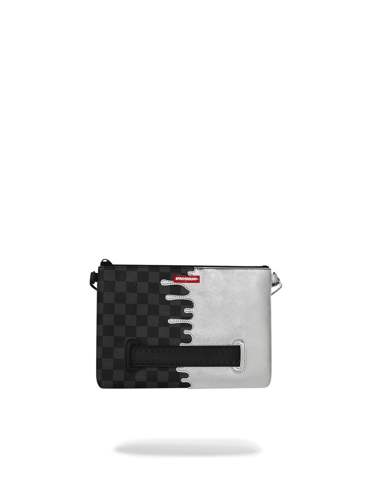 SPRAYGROUND Pochette Unisex adulto SILVER SIDE DRIP BLACK CHECK CROSSBODY POUCHETTE 910B8929NSZ Nero