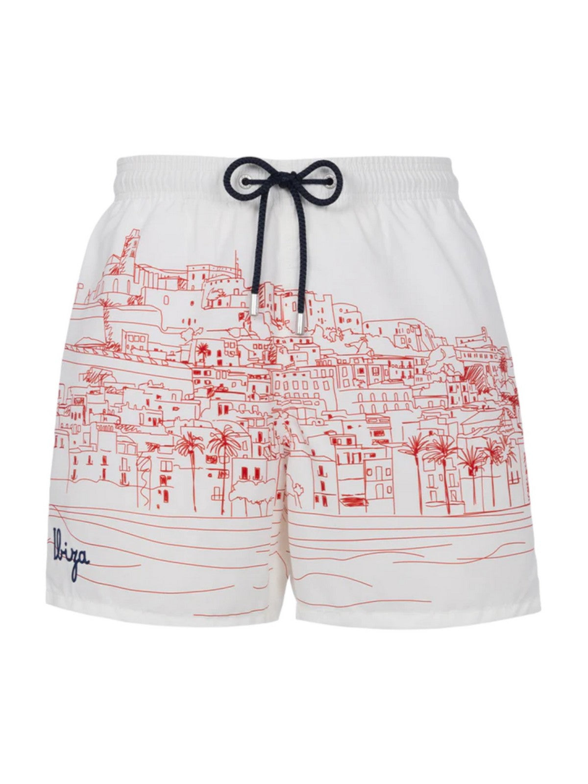MC2 SAINT BARTH Costume da bagno Uomo  GUSTAVIA PLACED PRINT 03668F Bianco gioboutiqueweb