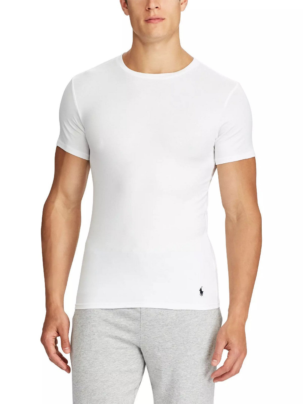 POLO RALPH LAUREN T-shirt Uomo CLASSIC-2 PACK-CREW UNDERSHIRT 714835960 002 2PK WHITE/WHITE gioboutiqueweb
