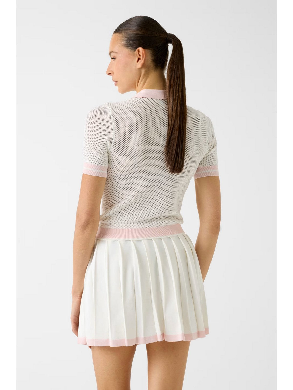 GUESS SPORT Polo Donna GABRY SS CROPPED POLO SWTR V6GR04 Z0725 A10F NEIGE WHITE