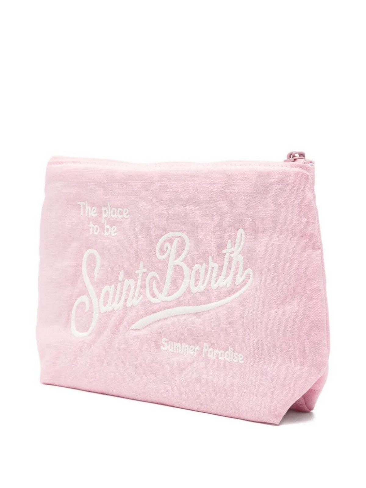 MC2 SAINT BARTH Pochette Unisex adulto  ALINE SOFT LINEN 01280L VINTAGE 21 PINK EMB gioboutiqueweb