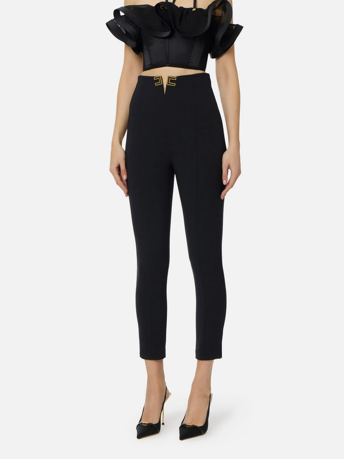 ELISABETTA FRANCHI Pantalone Donna  PA16361E2 110 Nero gioboutiqueweb