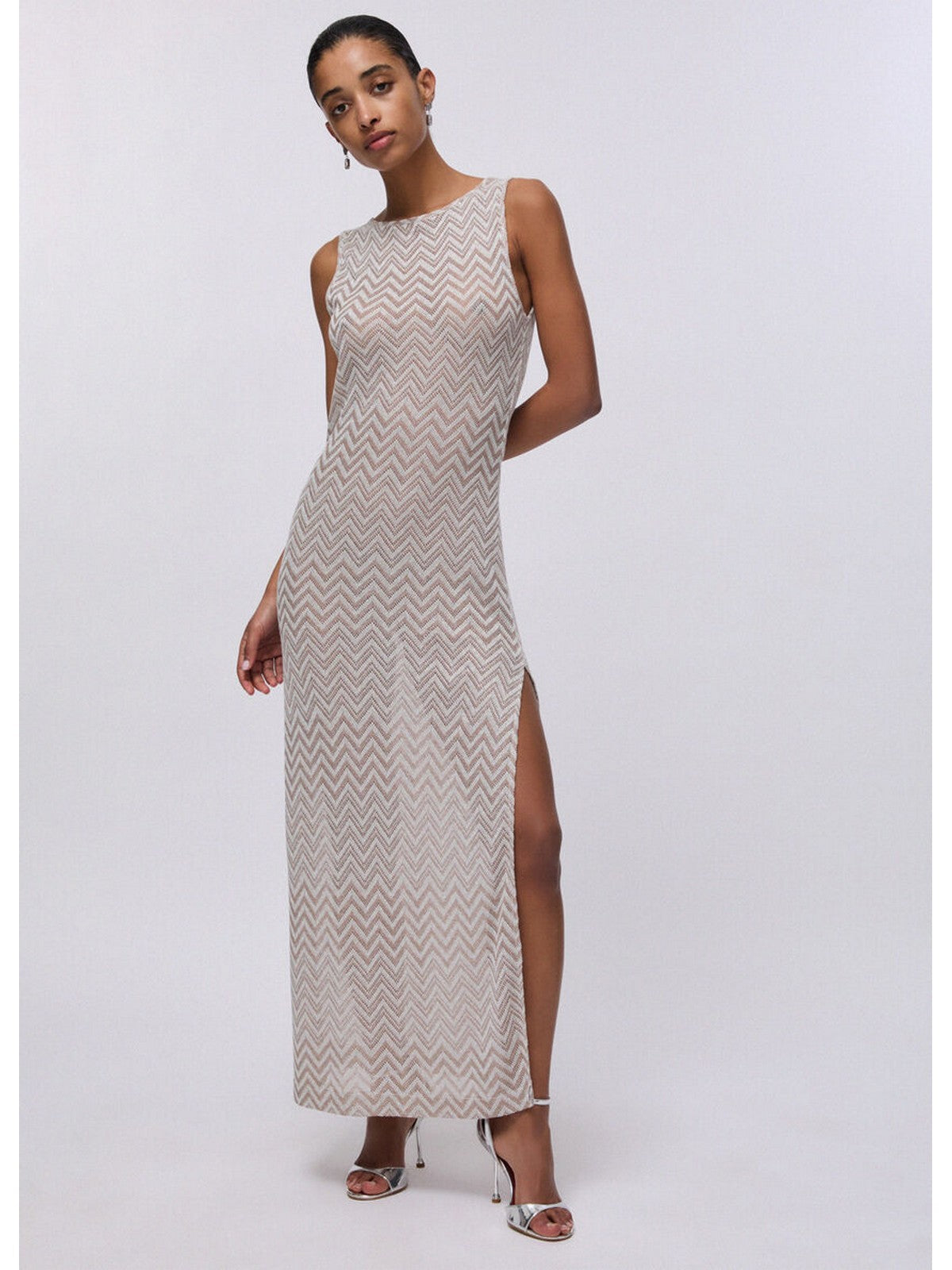 LIU JO BEACHWEAR Abito Donna  VA6174J3878 C3945 Meerkat/silver lux gioboutiqueweb