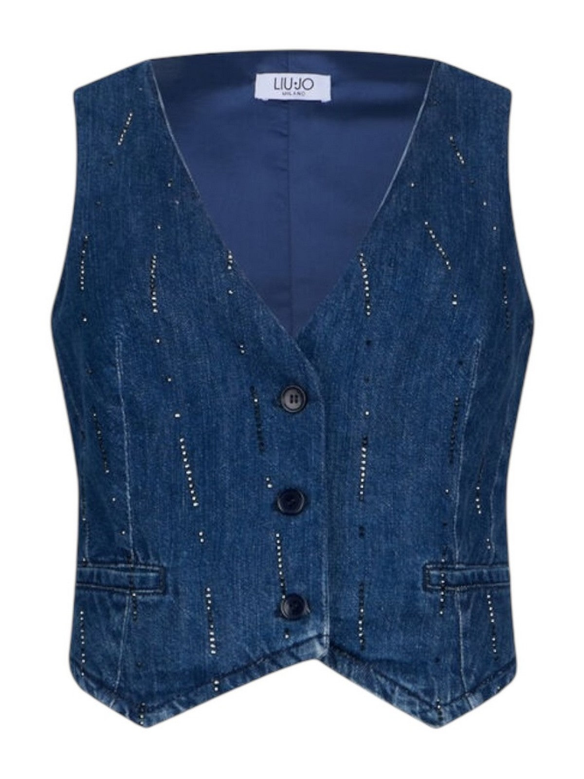 LIU JO BLUE DENIM Gilet Donna  UA6188D0315 78033 Den.Blue starry wash gioboutiqueweb