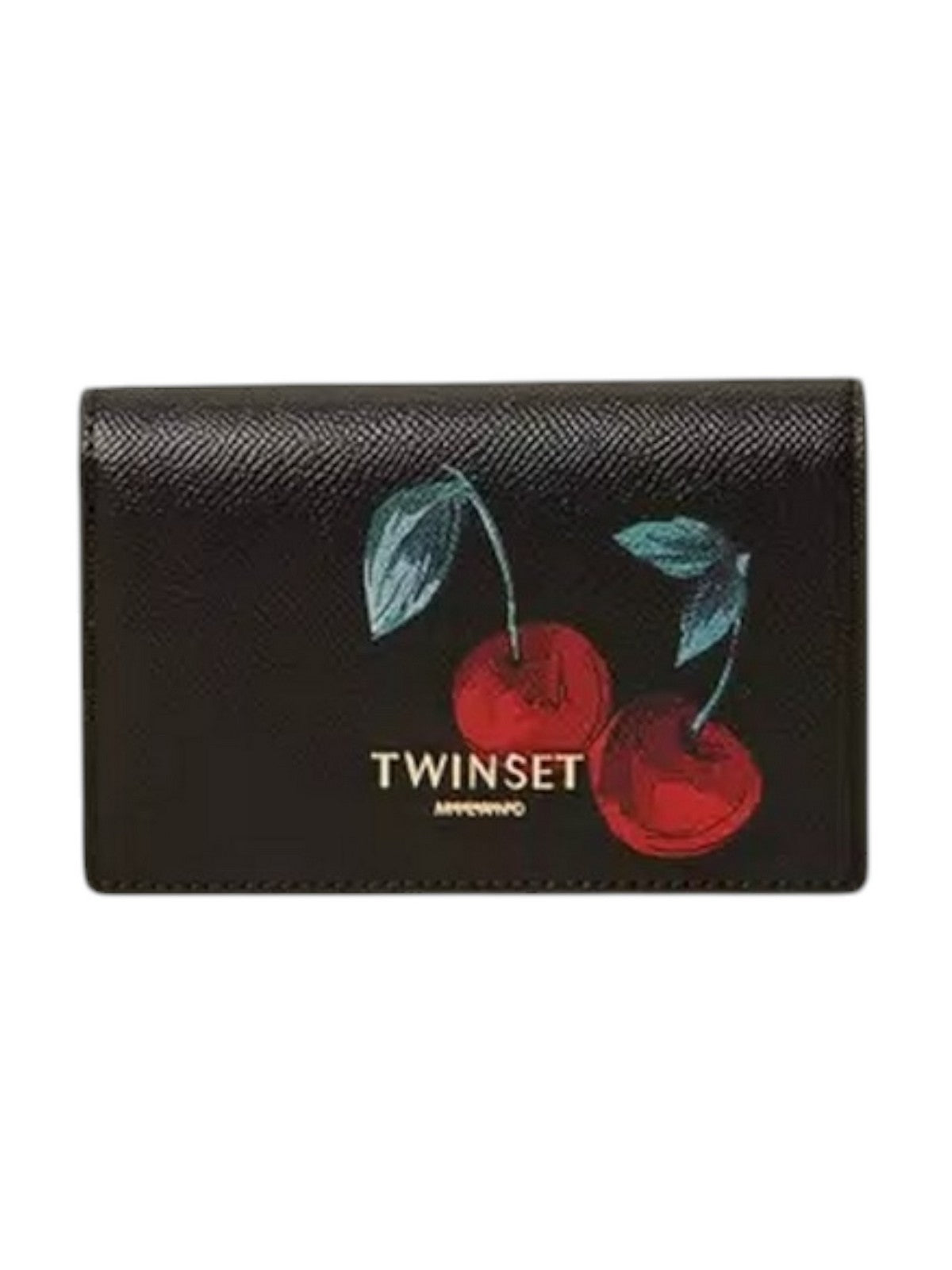 TWINSET Portafoglio Donna  261TL8030 13500 CHERRIES ALLOVER BLACK/RED gioboutiqueweb
