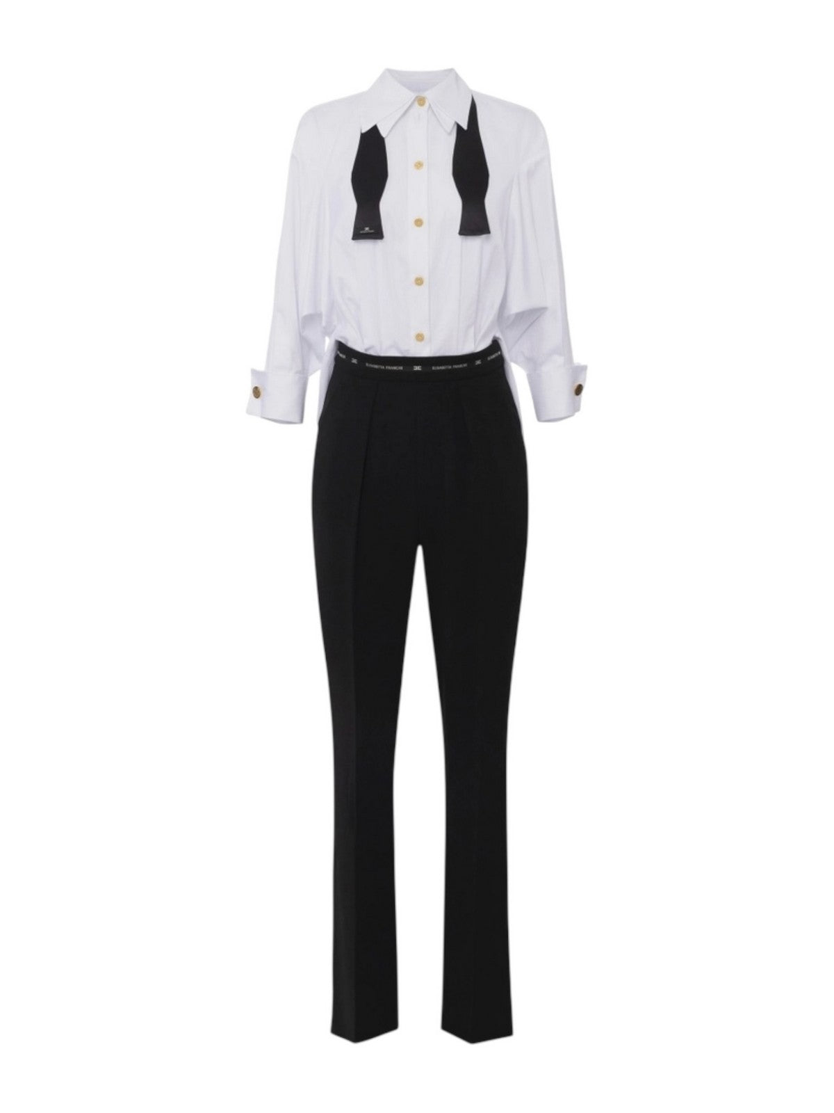 ELISABETTA FRANCHI Tuta Donna  TU05656E2 221 BIANCO/NERO gioboutiqueweb