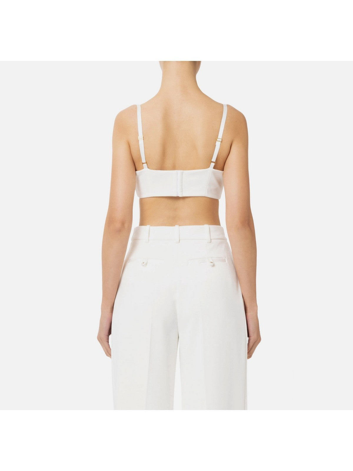 ELISABETTA FRANCHI Top Donna  TO03051E2-360 Avorio gioboutiqueweb