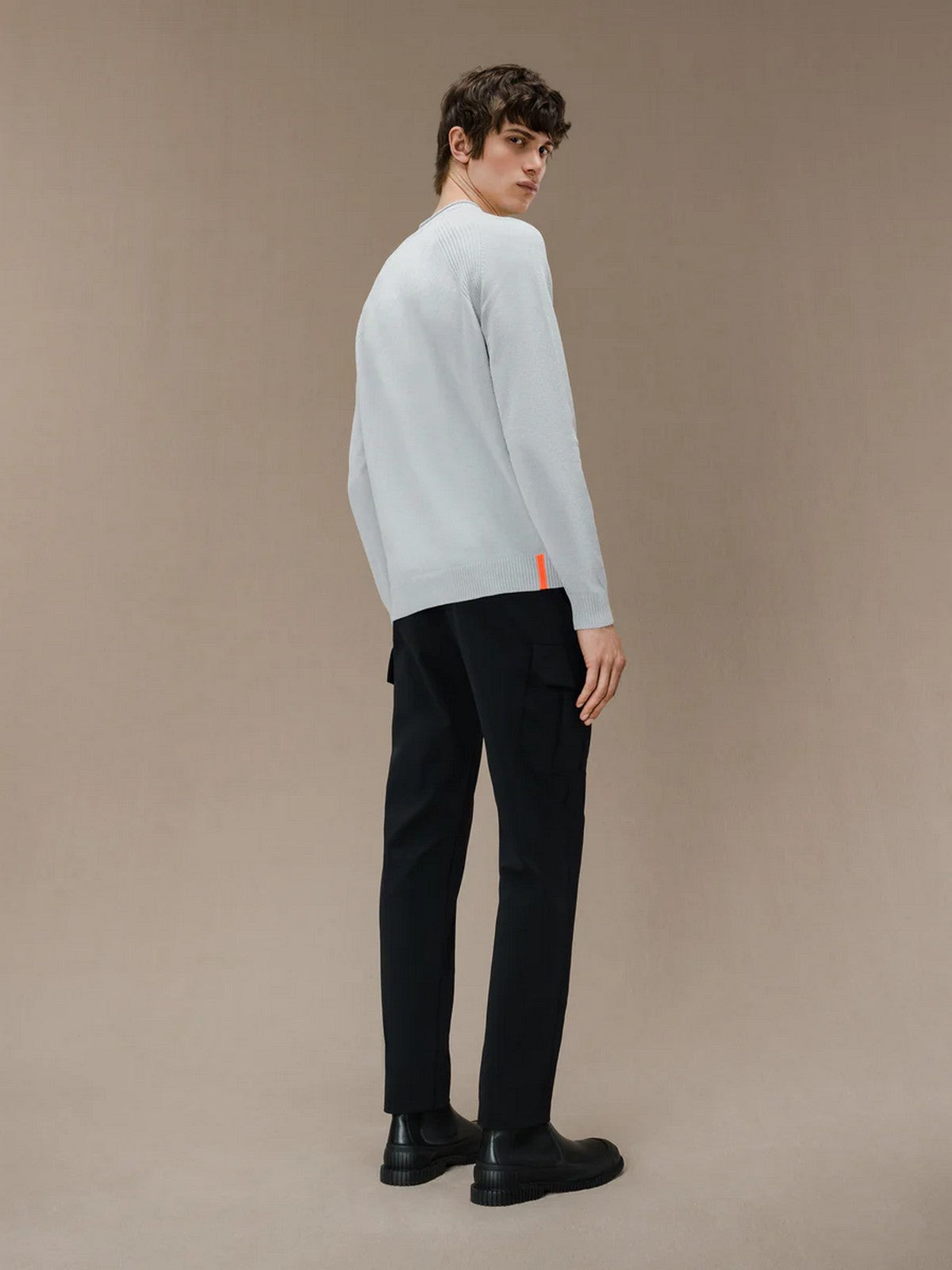 RRD Maglione Uomo VELVET ROUND KNIT W24132 08 Bianco gioboutiqueweb