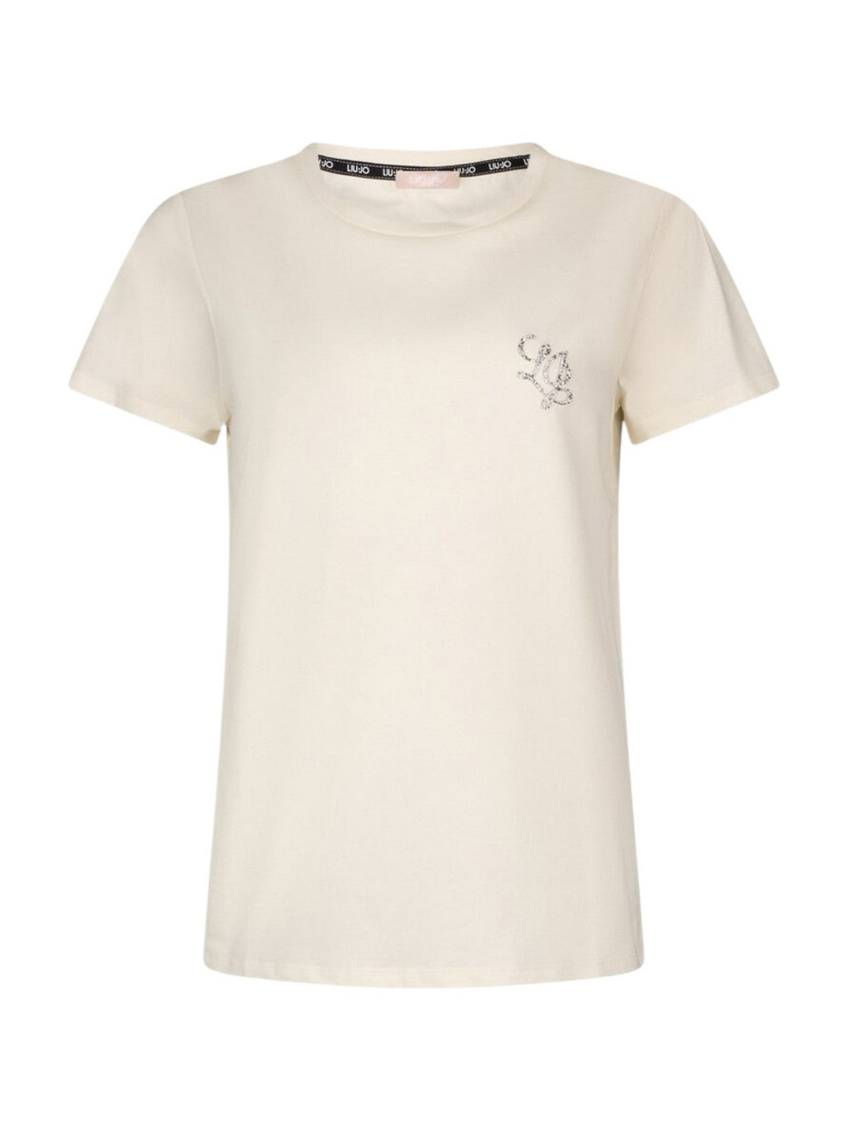 LIU JO SPORT T-shirt Donna  TA6056JS923 P9192 White milk/LJ strass gioboutiqueweb