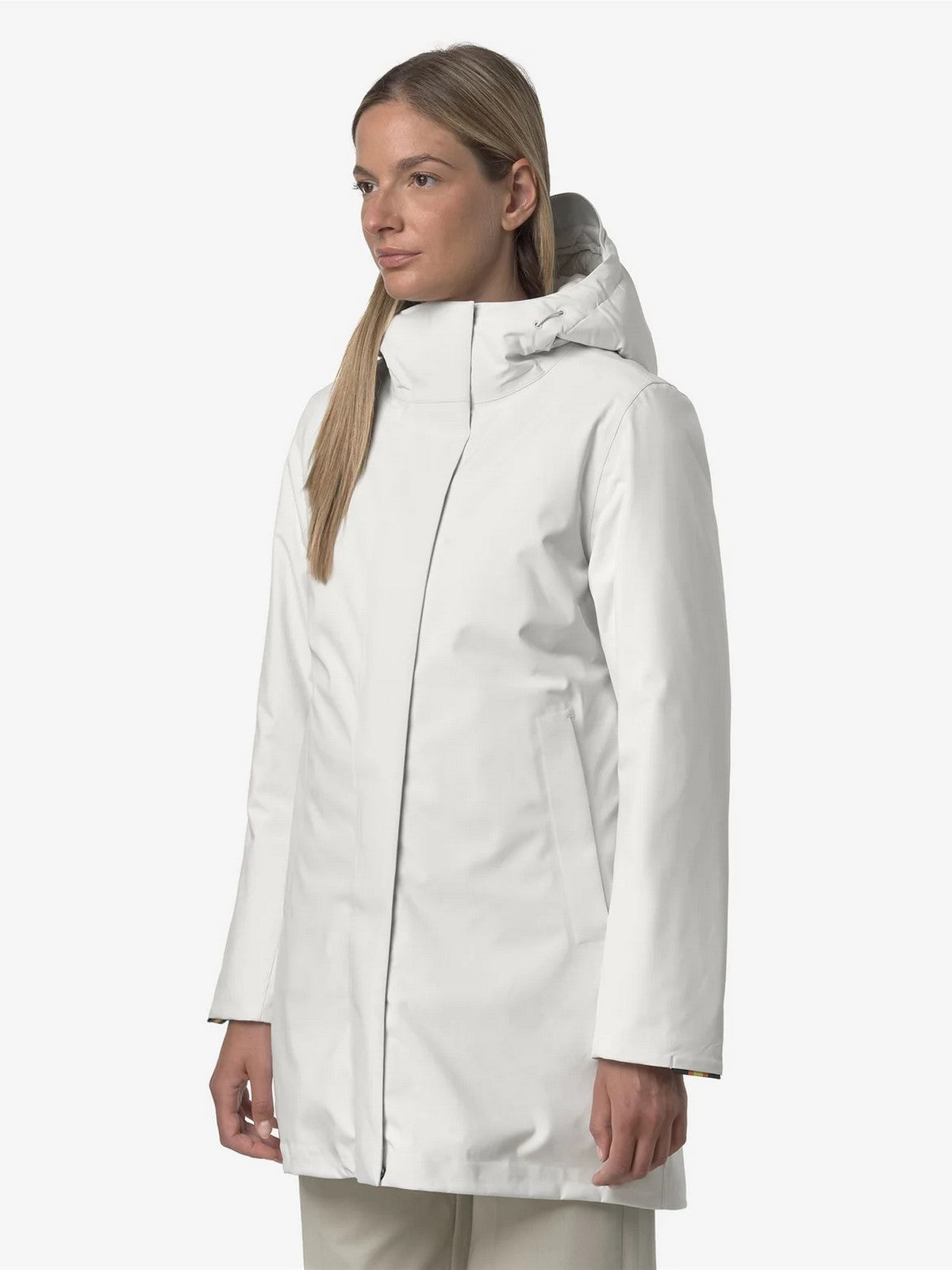 K-WAY Giubbino Donna Mathiel bonded padded K5136DW B2Z WHITE GARDENIA COMBO