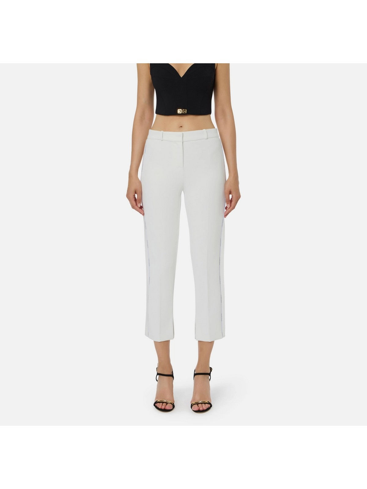 ELISABETTA FRANCHI Pantalone Donna  PA08856E2 360 Avorio gioboutiqueweb