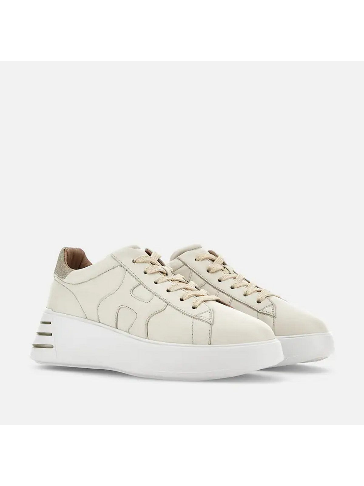 HOGAN Sneaker Donna  HXW5640DN61RCB367T B013(YOGURT)+G210(ORO PALLIDO) gioboutiqueweb