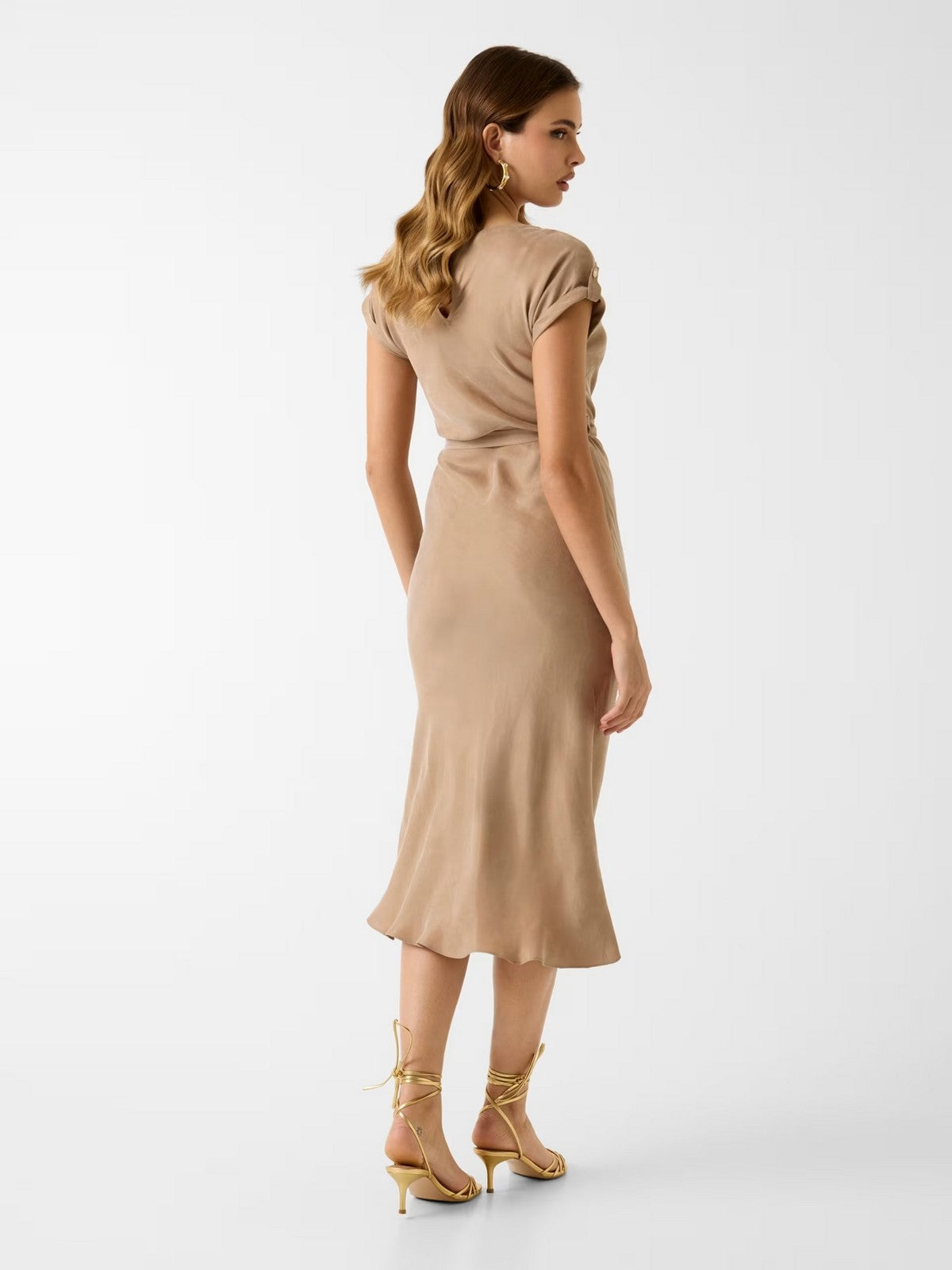 GUESS Abito Donna DALIA BELTED DRESS W6GK50 W1950 G1DQ WET SAND