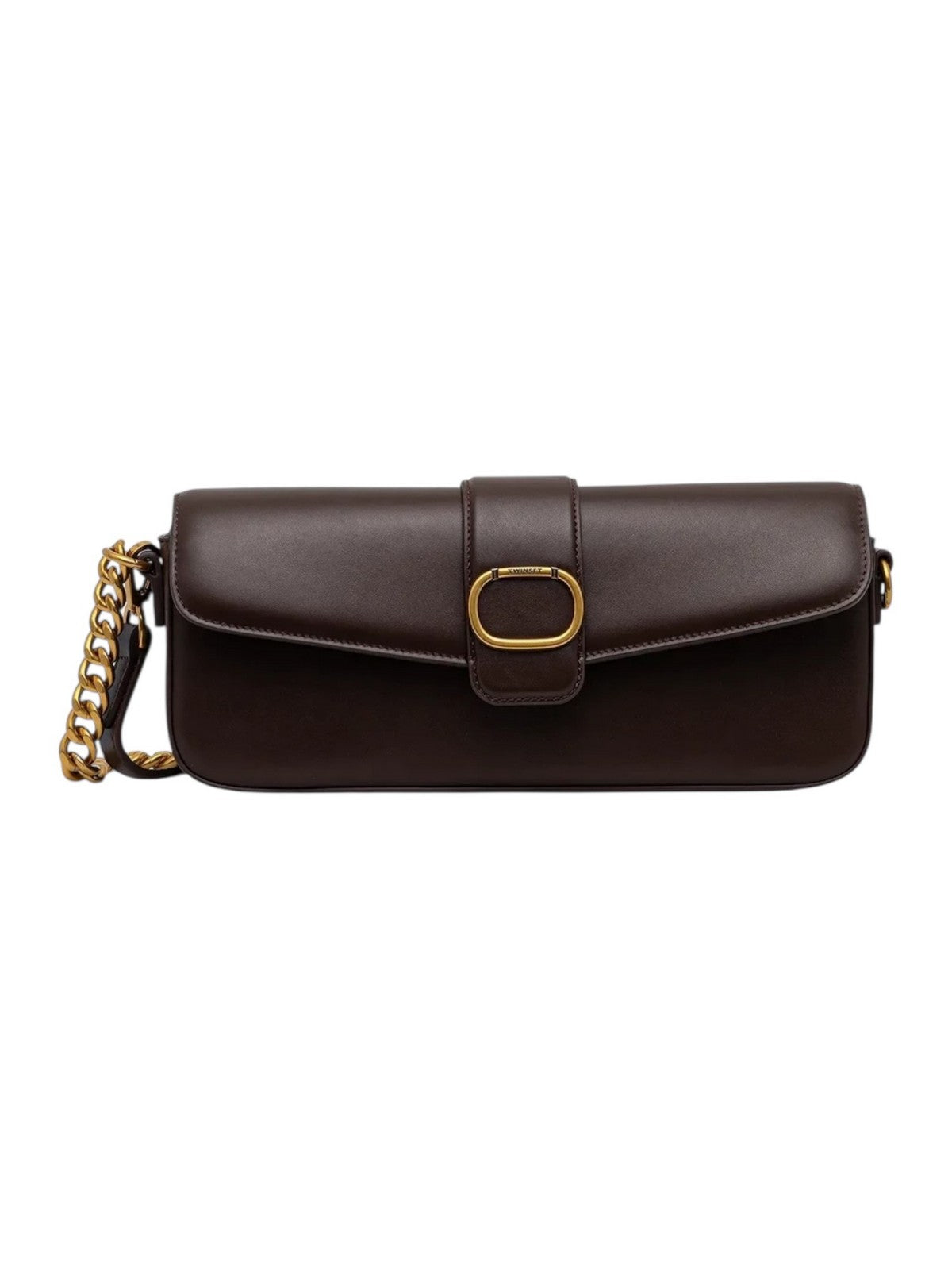 TWINSET Borsa Donna AMIE LEATHER 252TD836A 11054 BLACK CHOCOLATE
