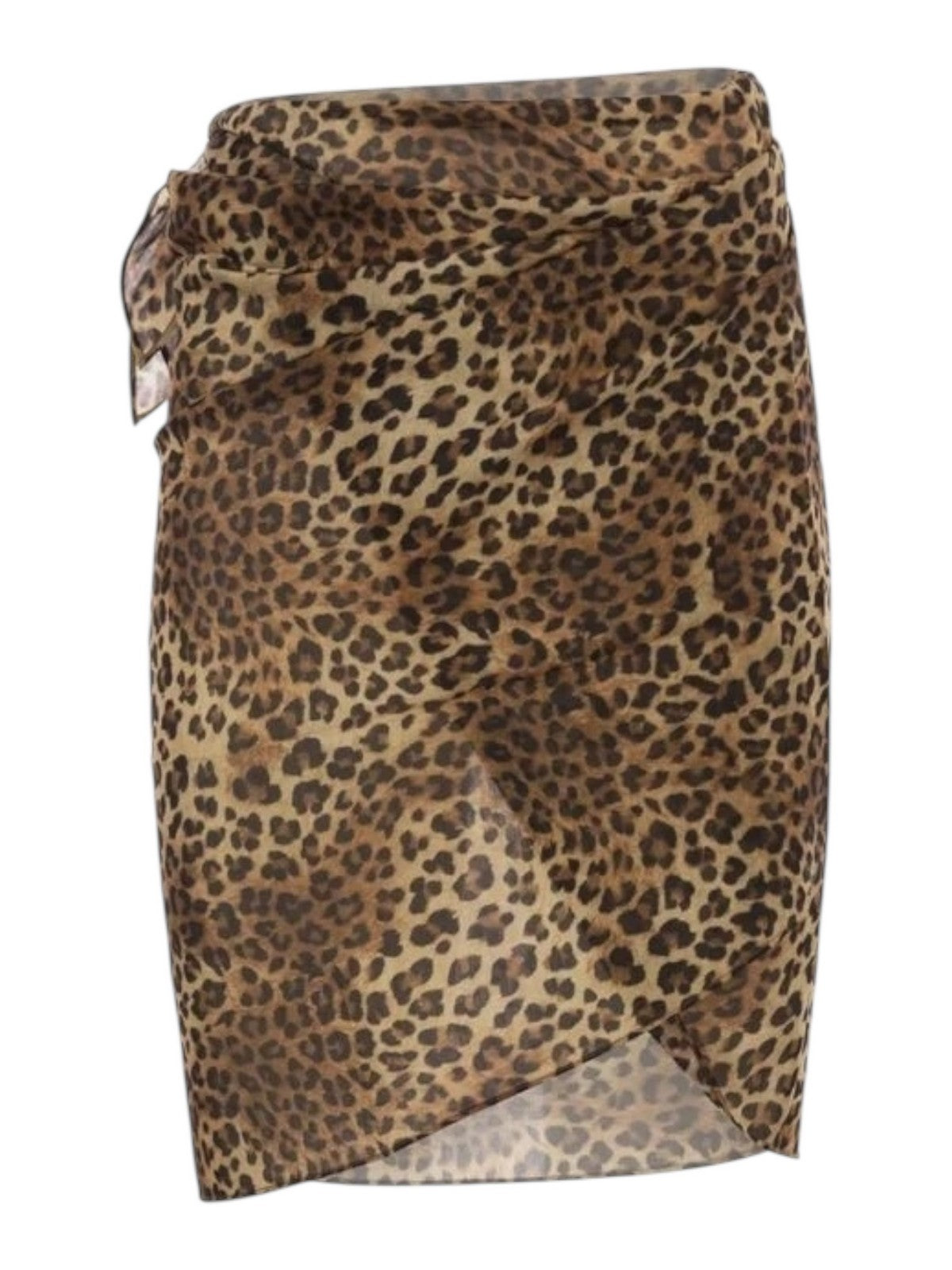 MC2 SAINT BARTH Pareo Donna  SERY 00168L SILK VOILE SAND LEOPARD 19