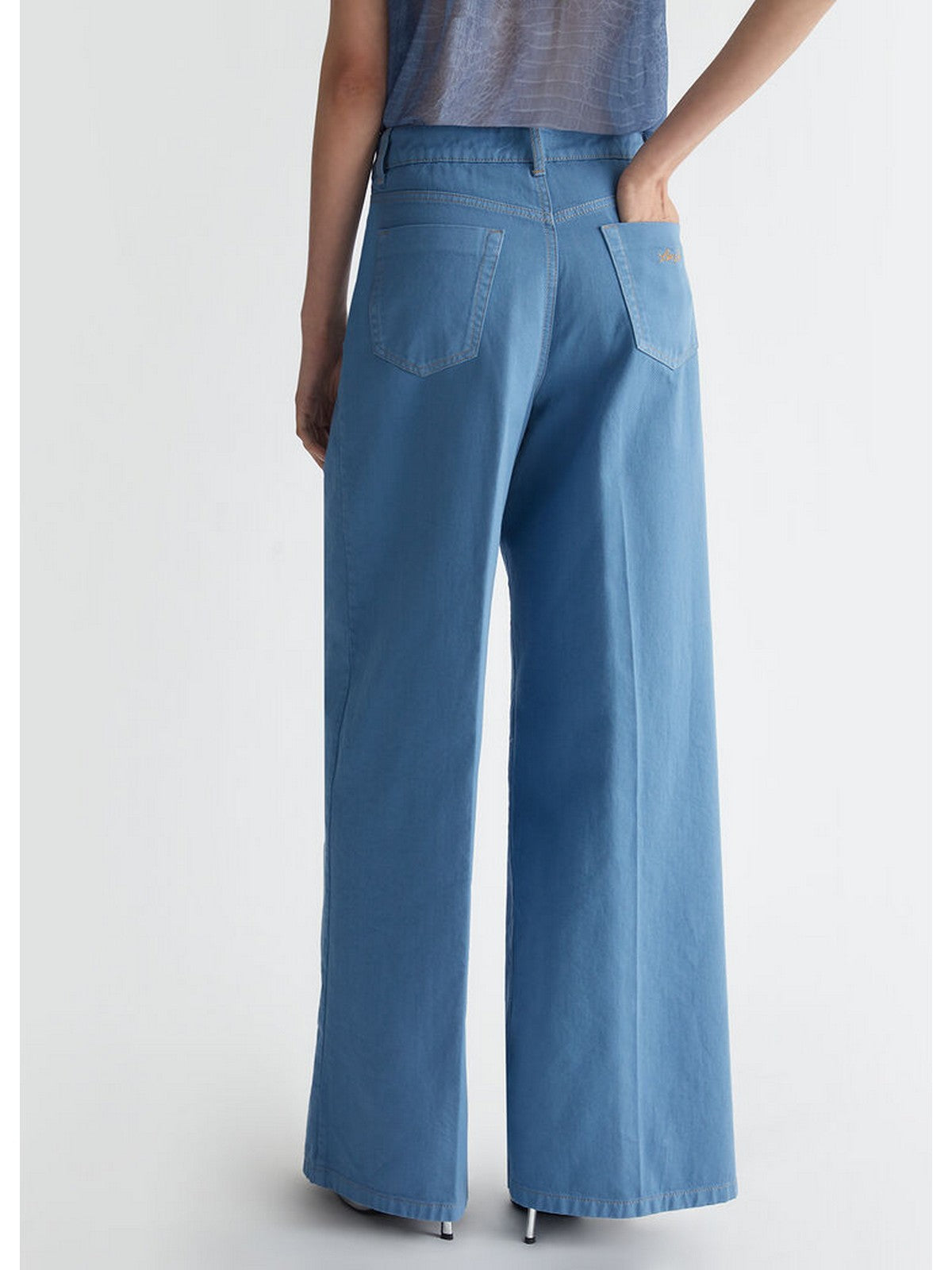 Liu Jo White Woman Pantalone WF4323T1757 74021 Blue