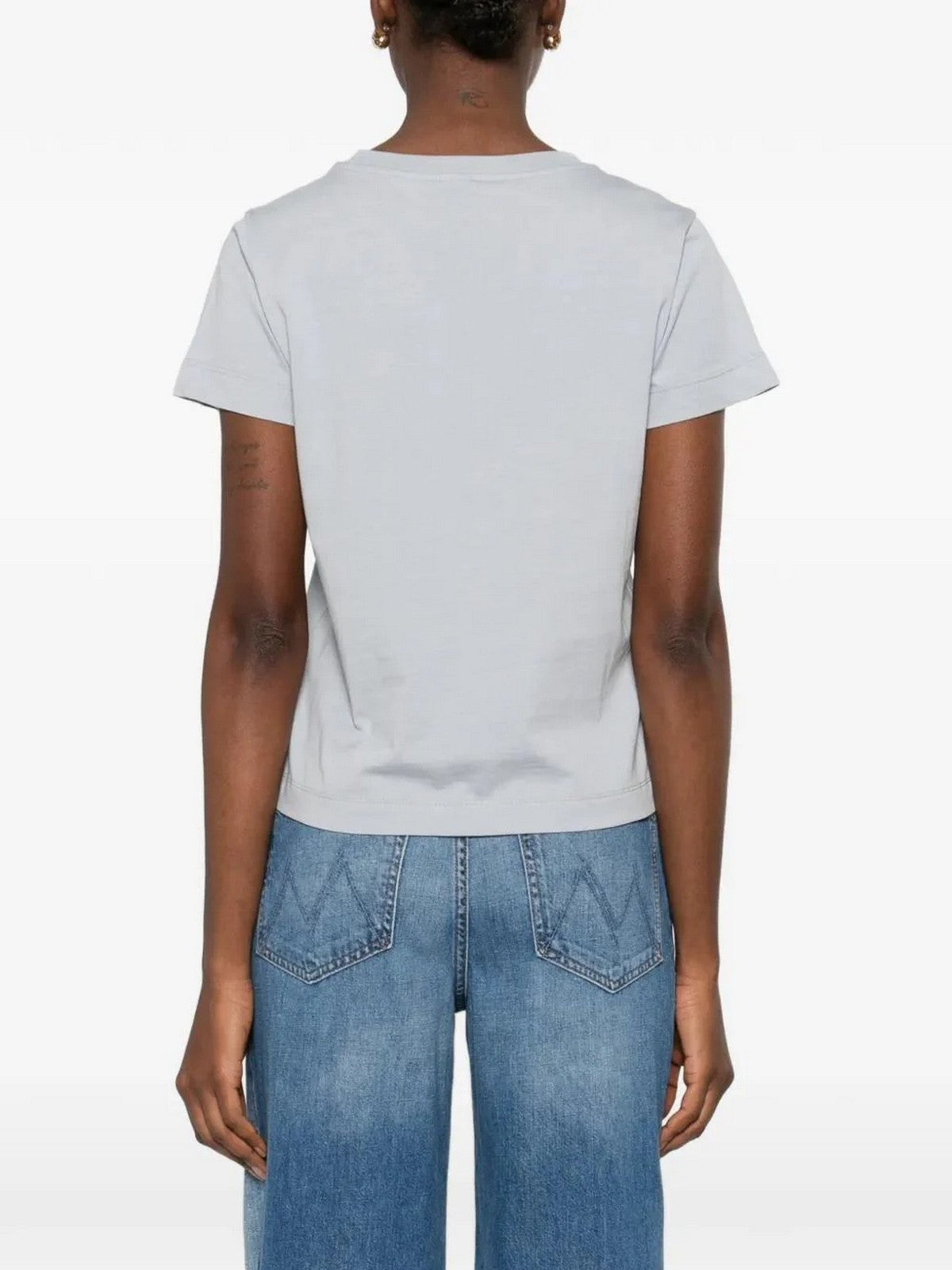 PINKO T-shirt Donna BASICO T-SHIRT 100373-A34F E87 AZZURRO ARONA gioboutiqueweb