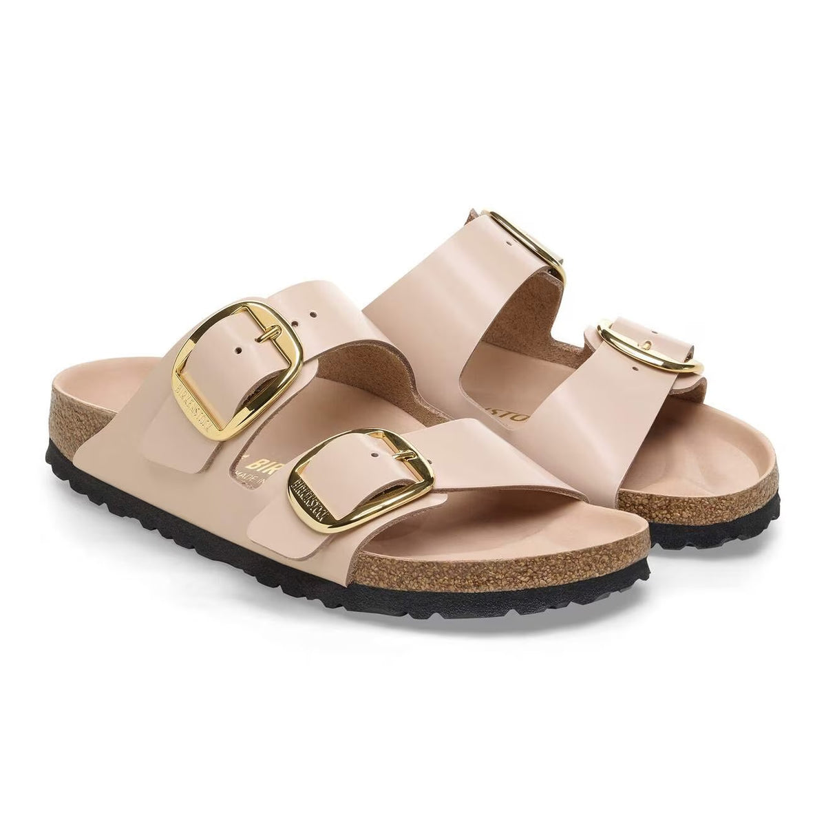 BIRKENSTOCK Sandalo Donna Arizona Big Buckle HEX shine new beige,Natural Lea 1026553 Beige