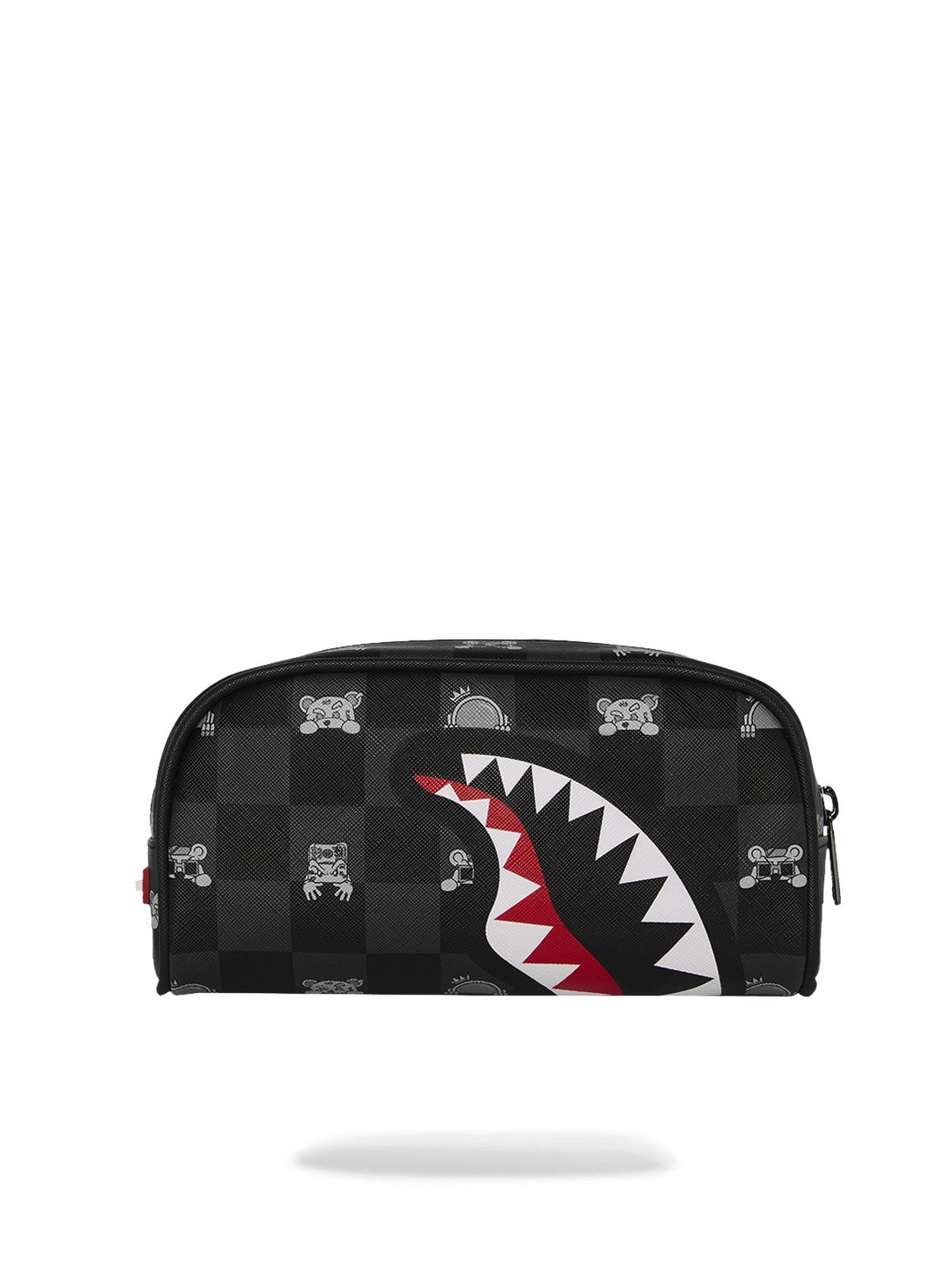 SPRAYGROUND Pochette Unisex adulto GRAY PEEKING CHARACTER CHECK PENCIL POUCH 910B8913NSZ Nero gioboutiqueweb