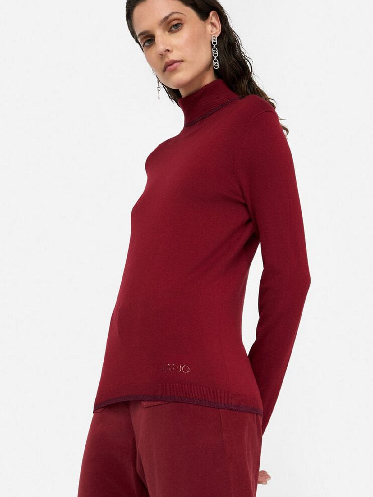 LIU JO WHITE Maglione dolcevita Donna  MF5229MS49I 91650 Pepper