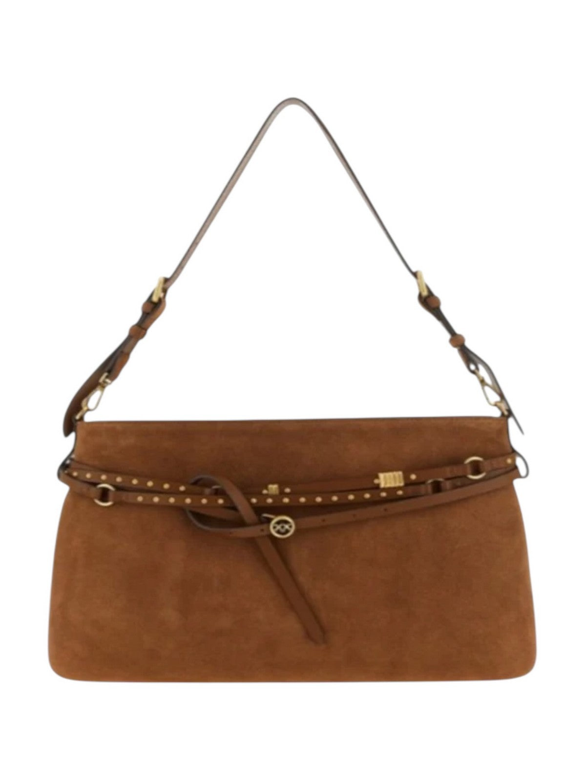 PINKO Borsa Donna BELT BAG BIG SUEDE 105903-A0F6 L17Q MARRONE - LEONE-ANTIQUE GOLD gioboutiqueweb