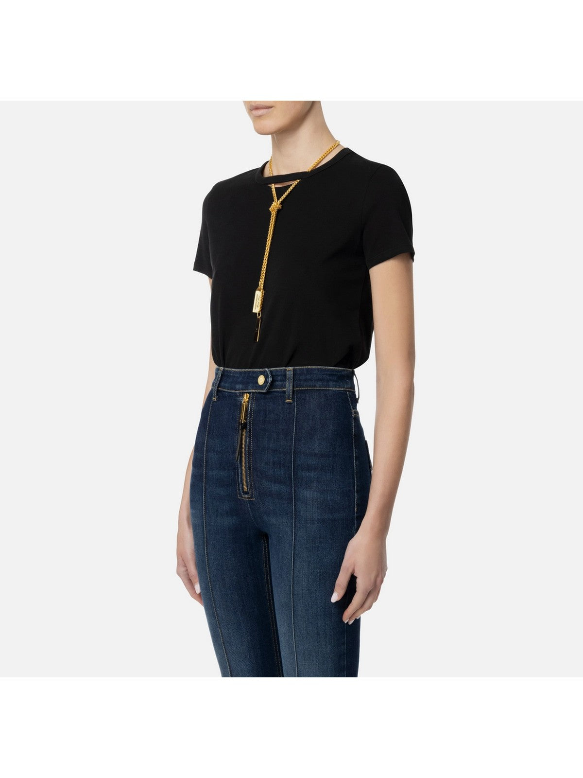 ELISABETTA FRANCHI T-Shirt e Polo Donna  MA00946E2 110 Nero gioboutiqueweb