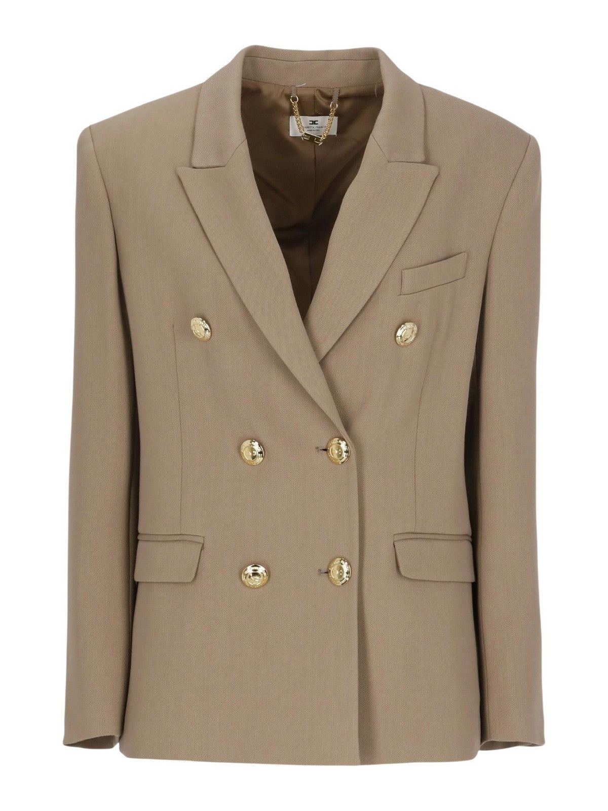 ELISABETTA FRANCHI Giacca Donna  GI20061E2 229 ARGILLA gioboutiqueweb