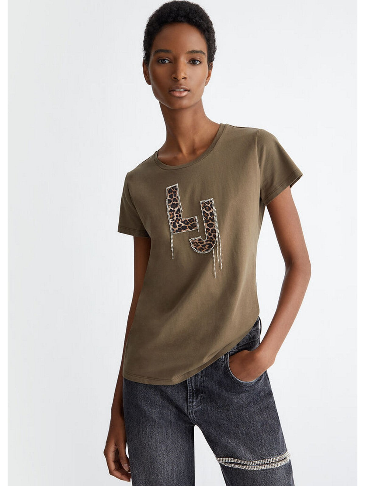 LIU JO WHITE T-Shirt e Polo Donna  MA4066J5904 N9391 Verde gioboutiqueweb