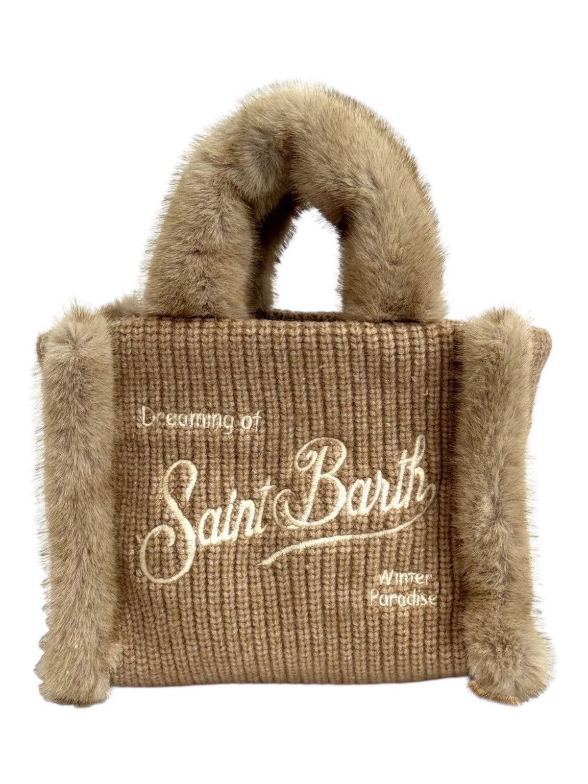 MC2 SAINT BARTH Borsa Donna  VANITY MINI SHEARLING RIB 00295I FUR 11 EMB