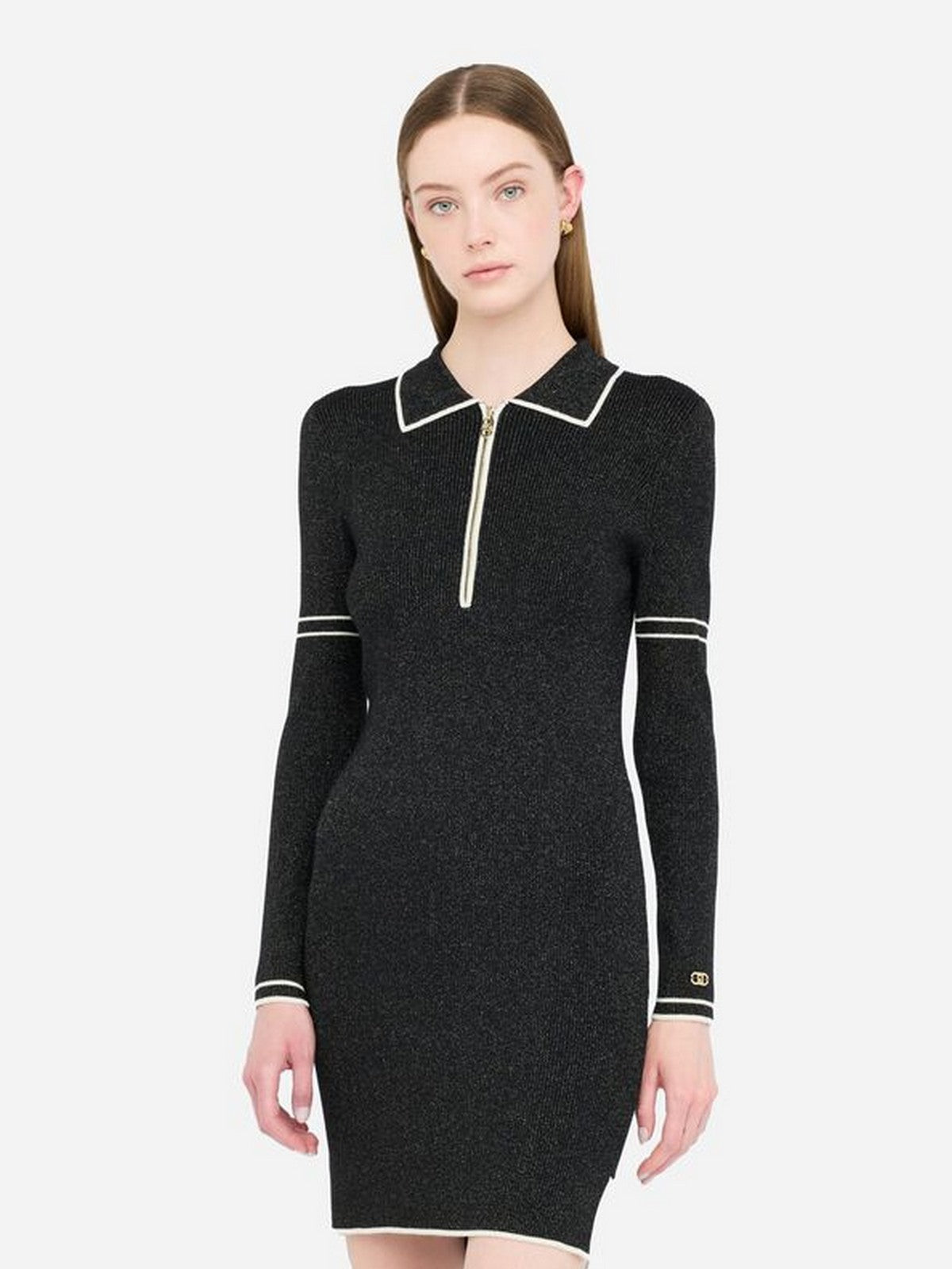 LIU JO SPORT Abito Donna  TF5028MS49I A4345 Nero lux/bco latte
