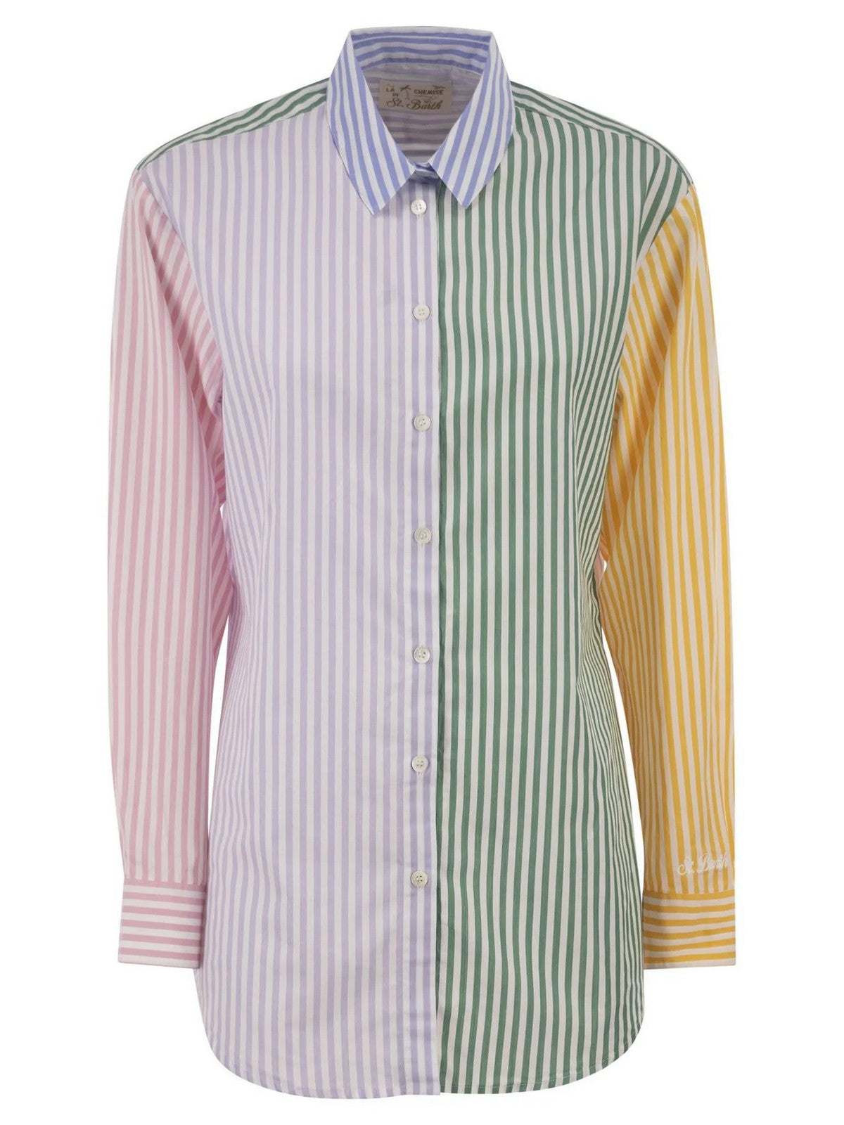 MC2 SAINT BARTH Camicia Donna  BRIGITTE 01921F COTTON STRIPES V MIX EMB
