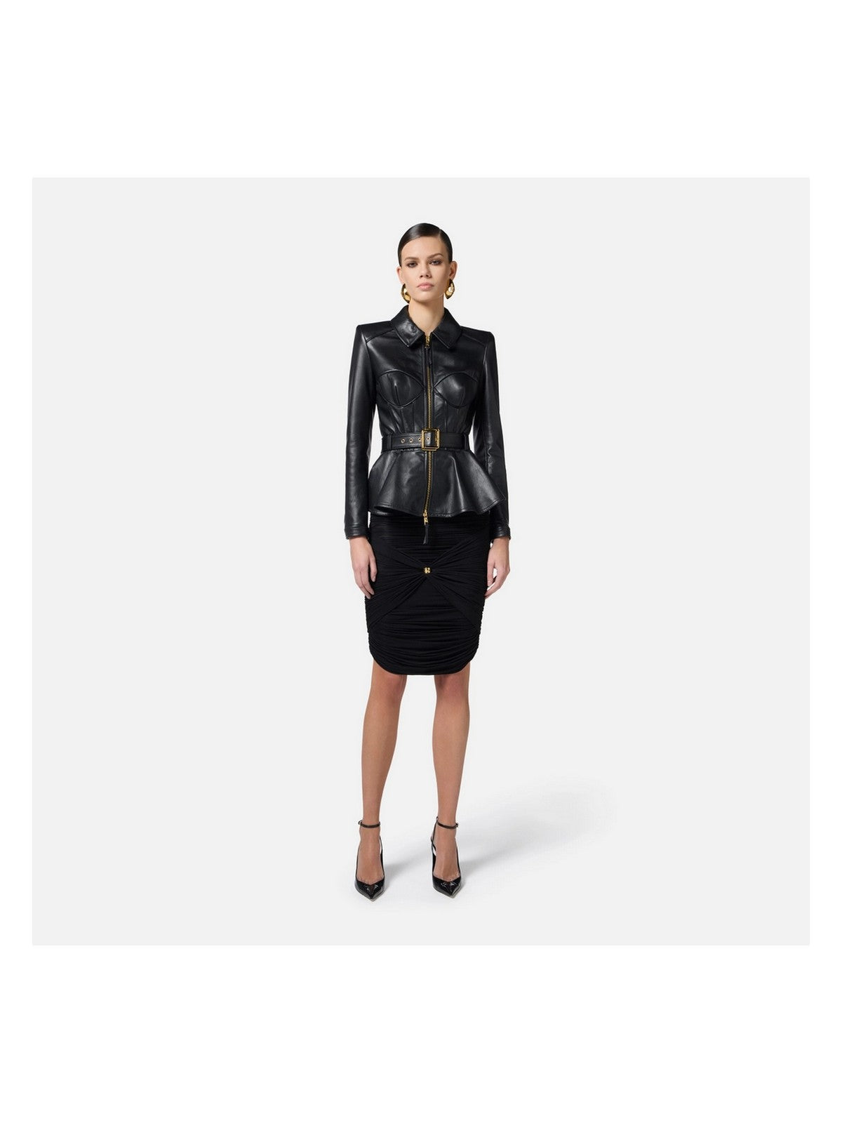 ELISABETTA FRANCHI Giubbino Donna  GD46Z51E2-110 Nero gioboutiqueweb