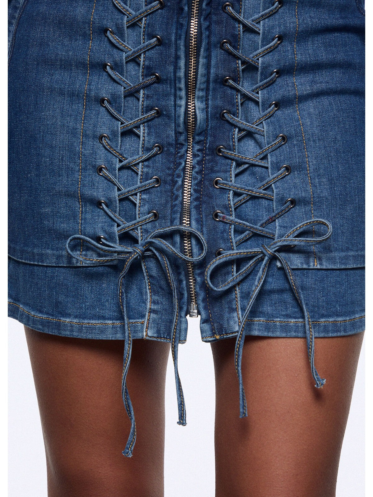 LIU JO feat. ELODIE Abito Donna  UA6508D0399 79157 Den.md.Blue intrecci gioboutiqueweb