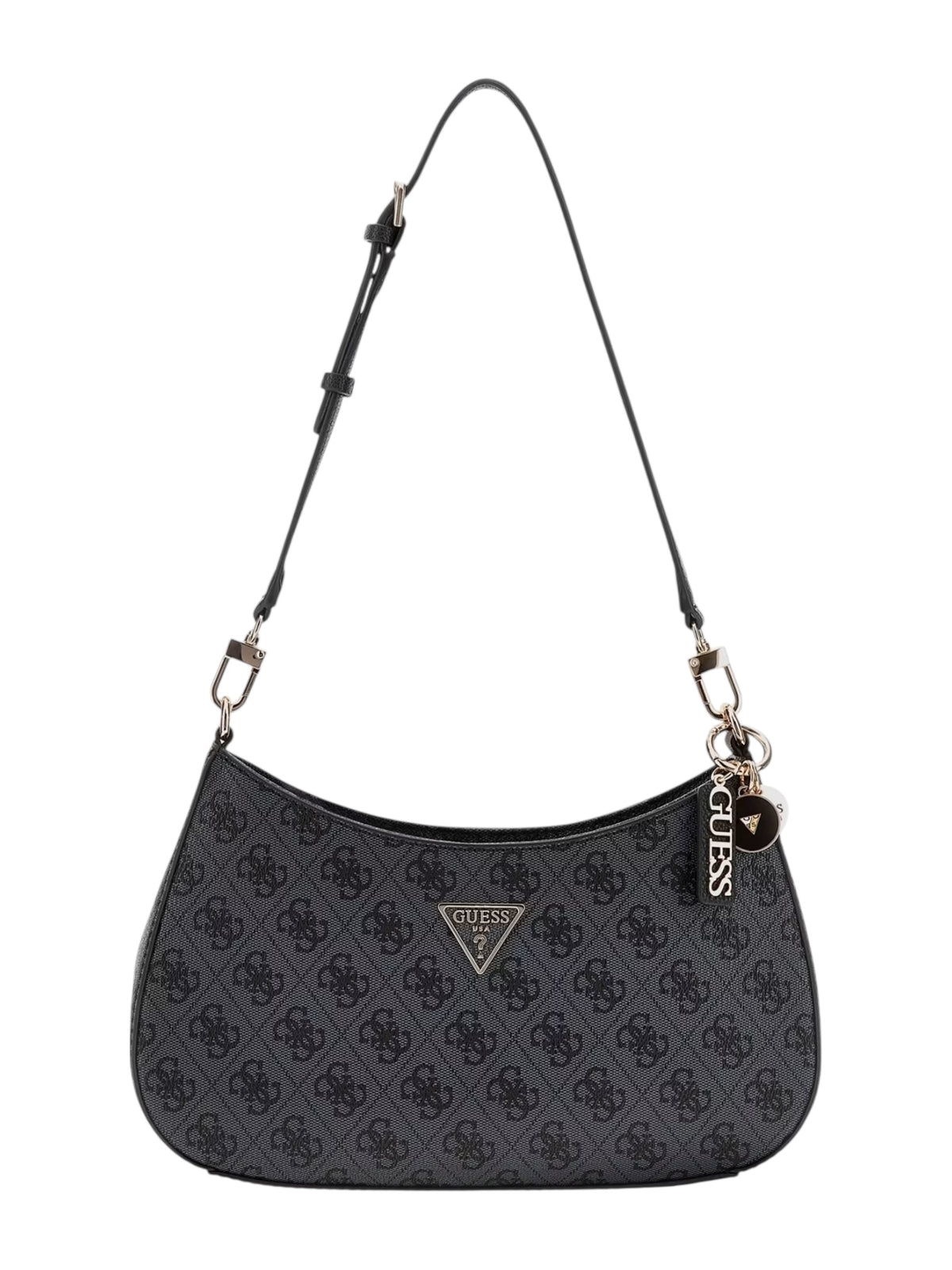 GUESS Borsa Donna NOELLE II TOP ZIP SHOULDER BAG HWBG96 72180 CLO COAL LOGO