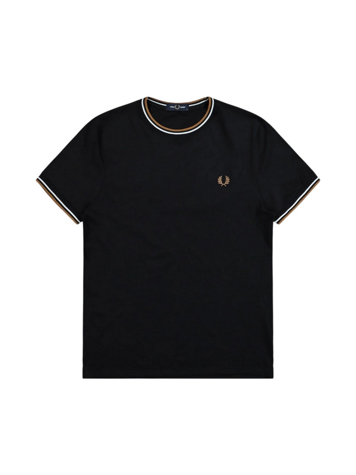 FRED PERRY T-shirt Uomo FP TWIN TIPPED T-SHIRT FP-M1588V P69 BLACK gioboutiqueweb