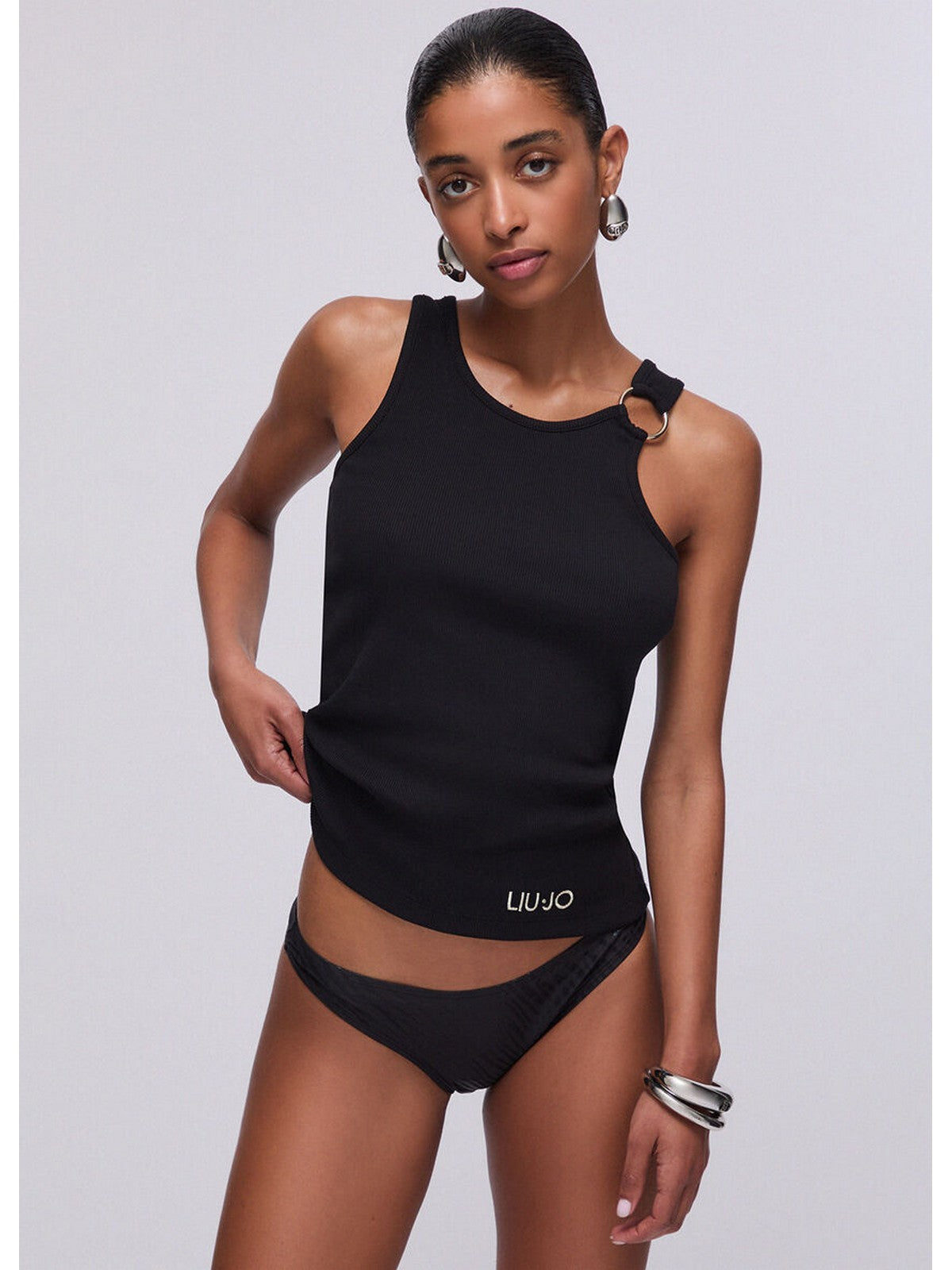 LIU JO BEACHWEAR Top Donna  VA6122J4822 22222 Nero gioboutiqueweb